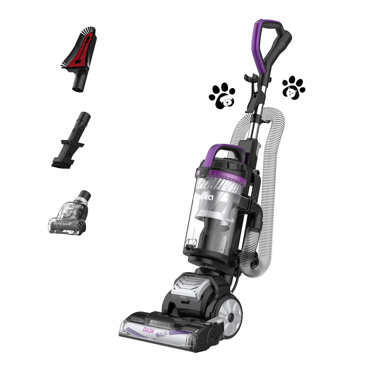 Eureka 700W Upright Vacuum Cleaner with 2.2L Dust Cup - Black and Purple