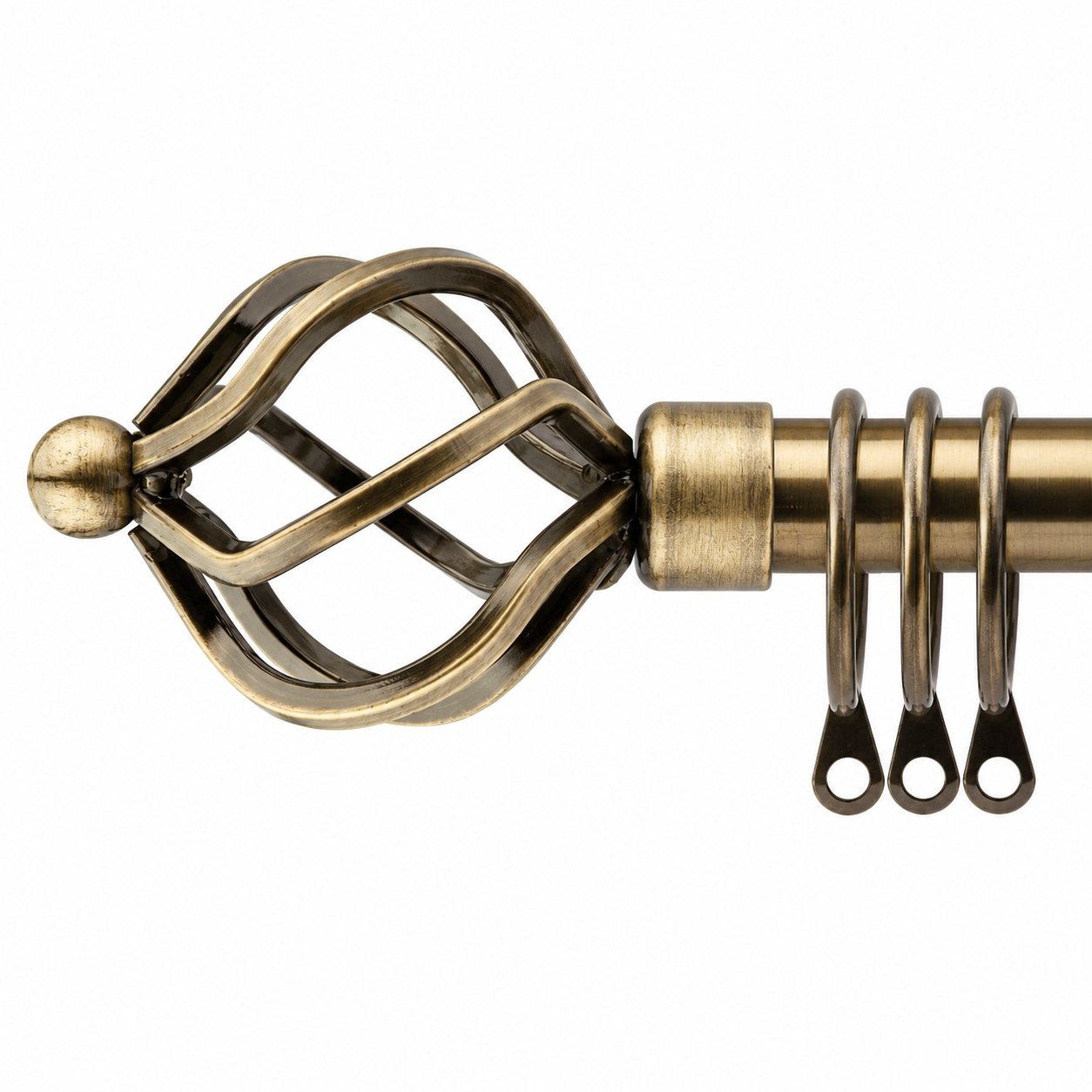 New Edge Blinds 16-19mm Brass Cage Extendable Curtain Pole - 160cm - 300cm