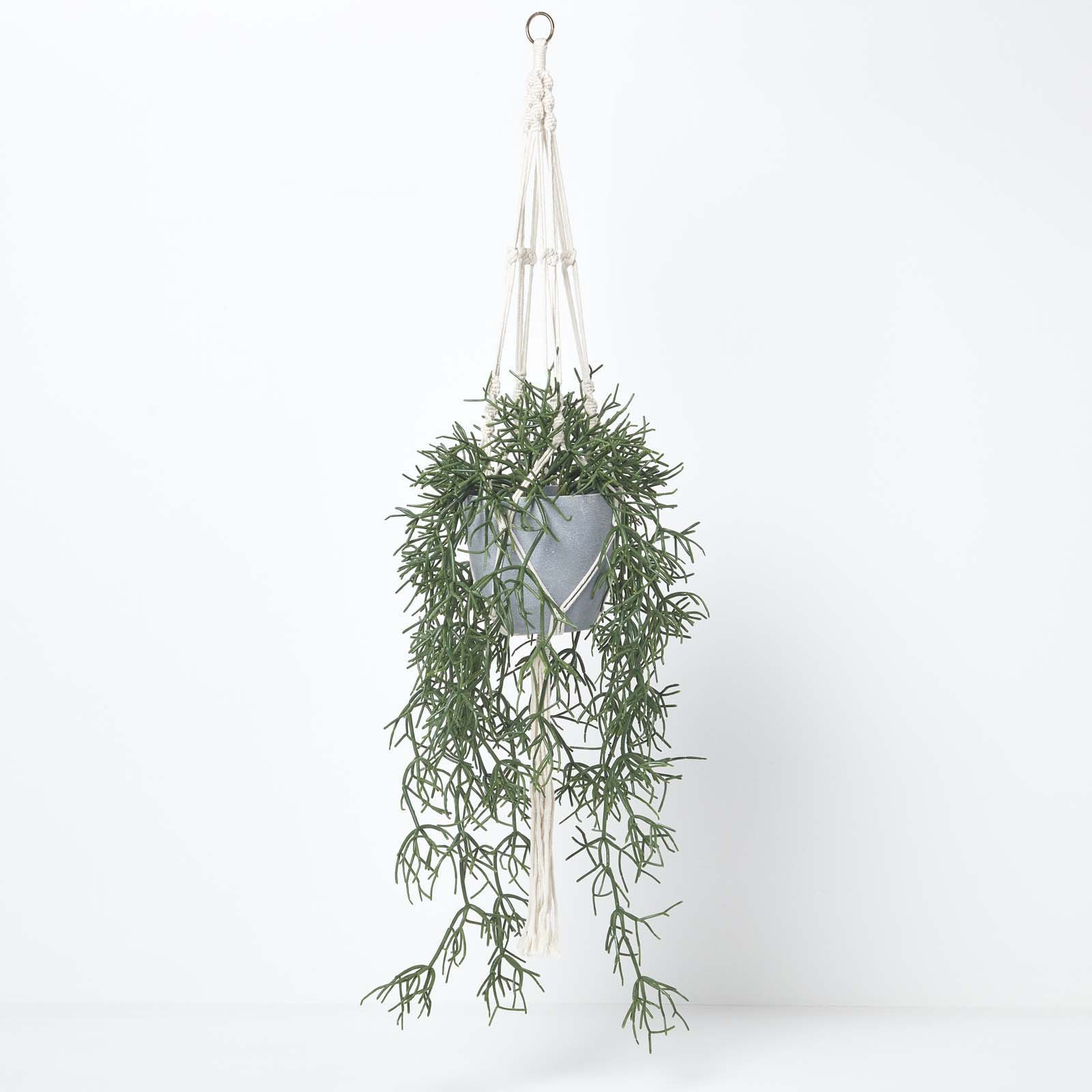 Homescapes Handcrafted Artificial Rhipsalis Hanging Plant - Green