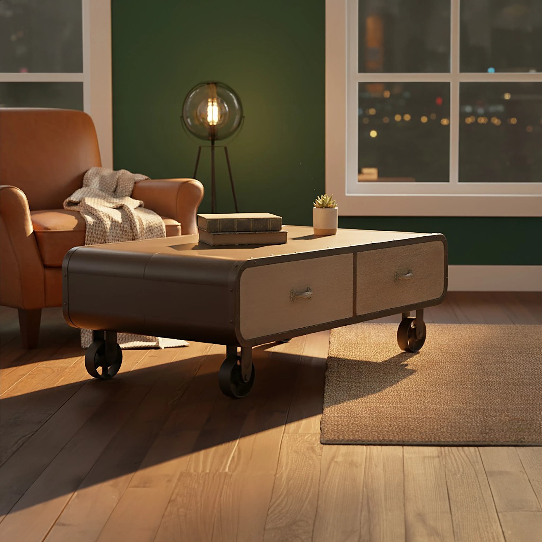 Orsina Village Loft Solid Wood Coffee Table - Natural