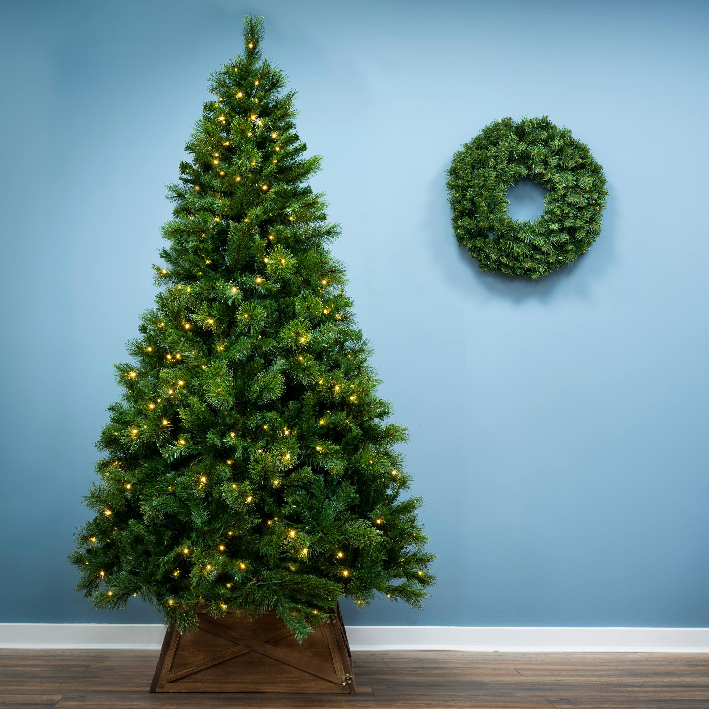 Christmas Tree World 12ft Pre-Lit Majestic Dew Pine Christmas Tree