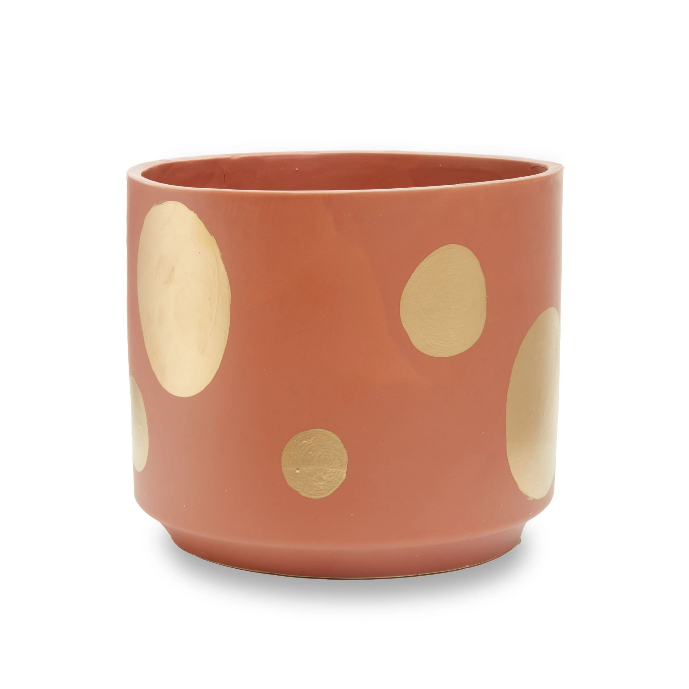 Orsina Yuri Large Spotted Planter - Terracotta Gold