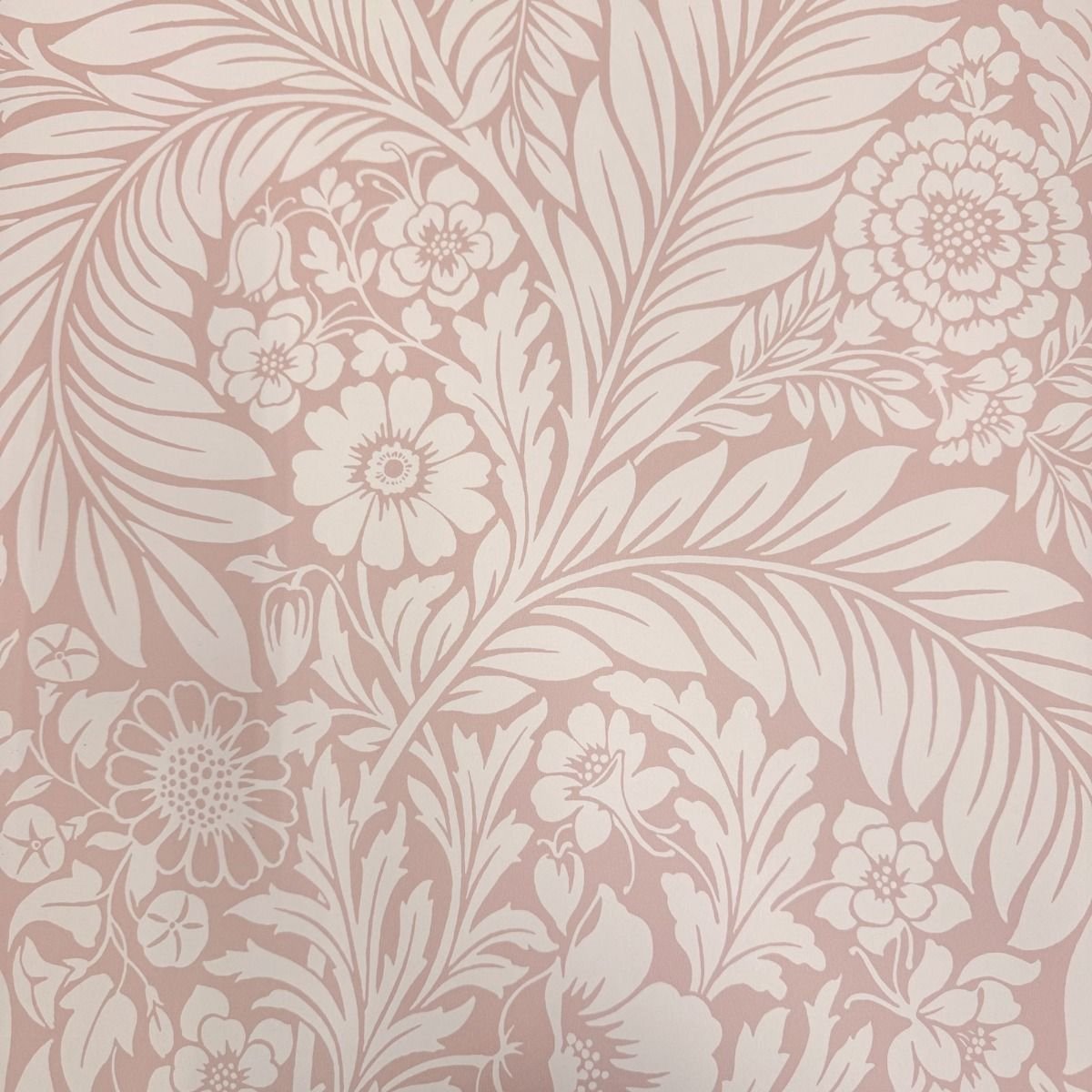 World Of Wallpaper Florence Leaf Wallpaper - Blush Pink