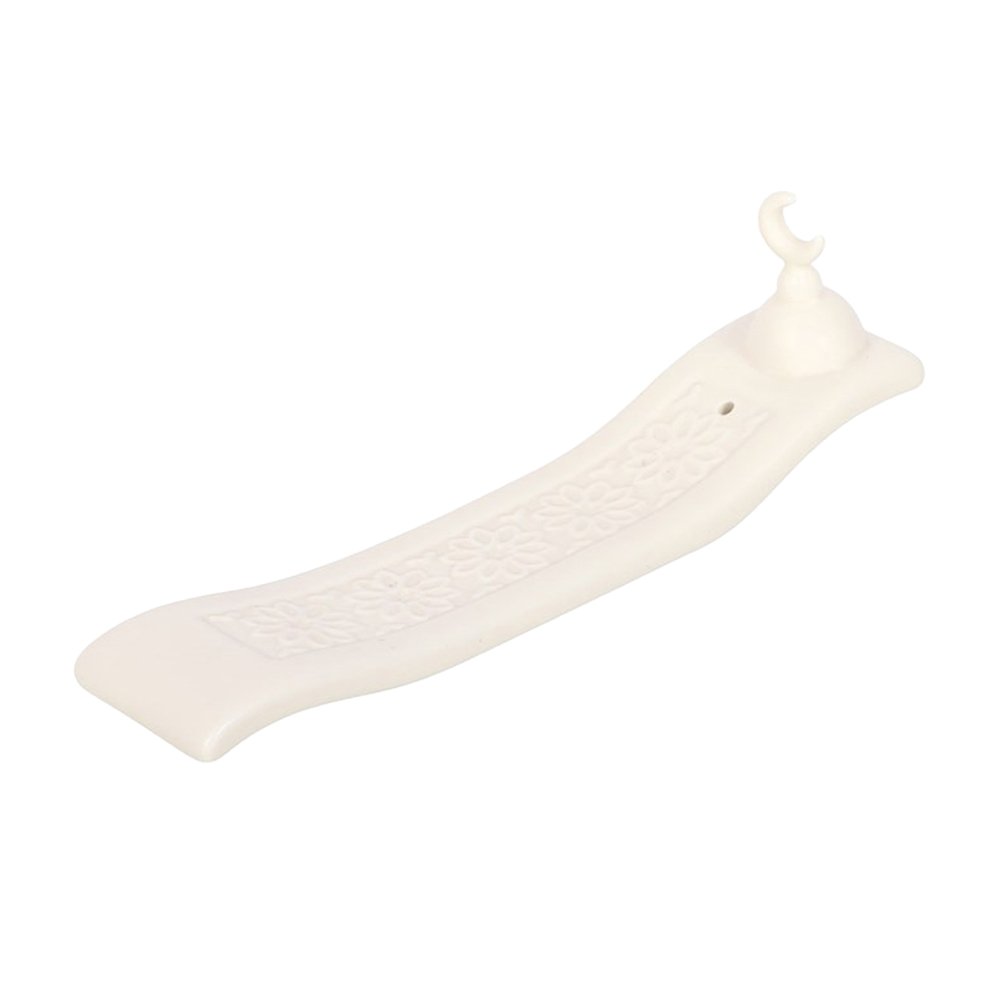 Something Different Geometric Crescent Moon Incense Ash Catcher - White