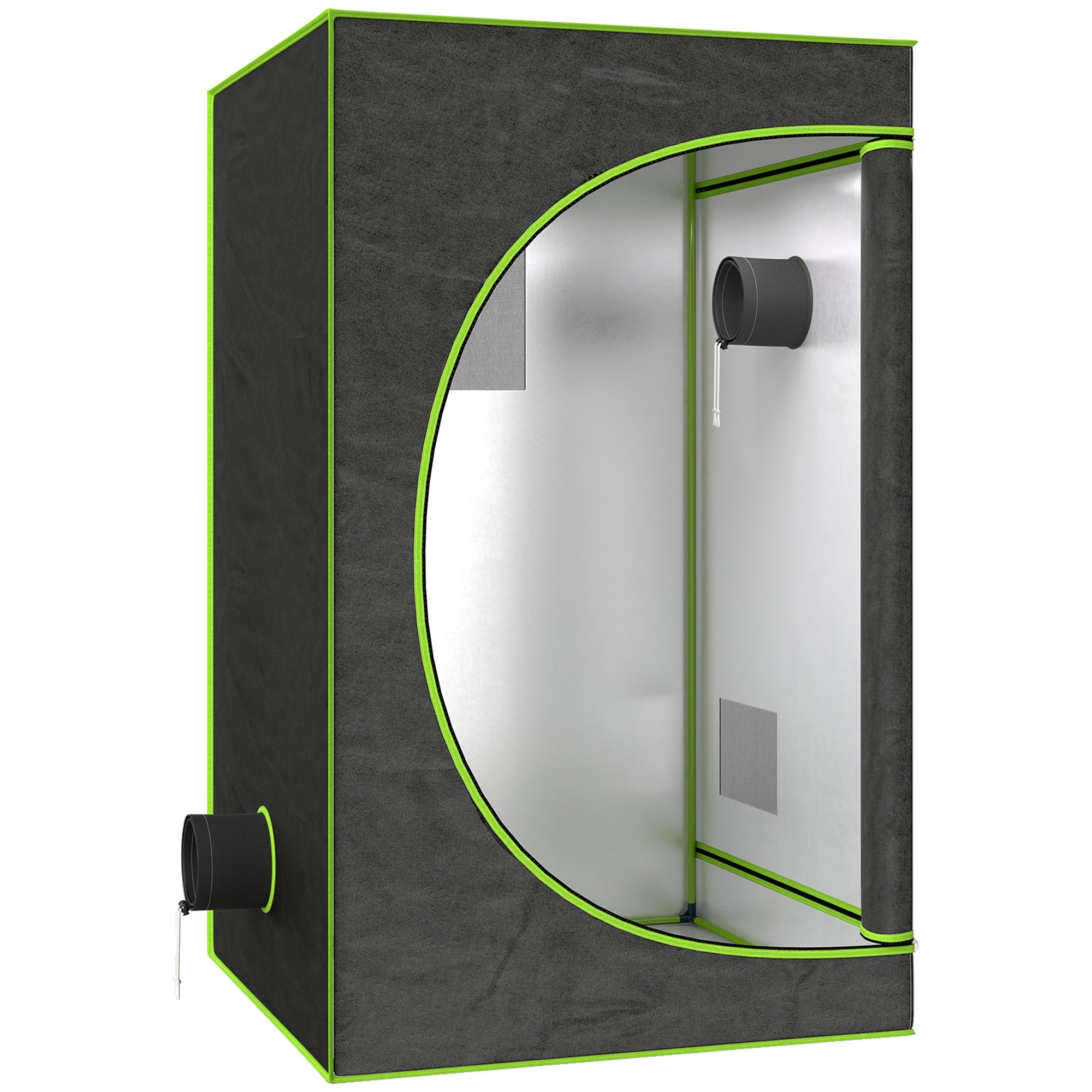 Outsunny Reflective Oxford Fabric Grow Tent – Black