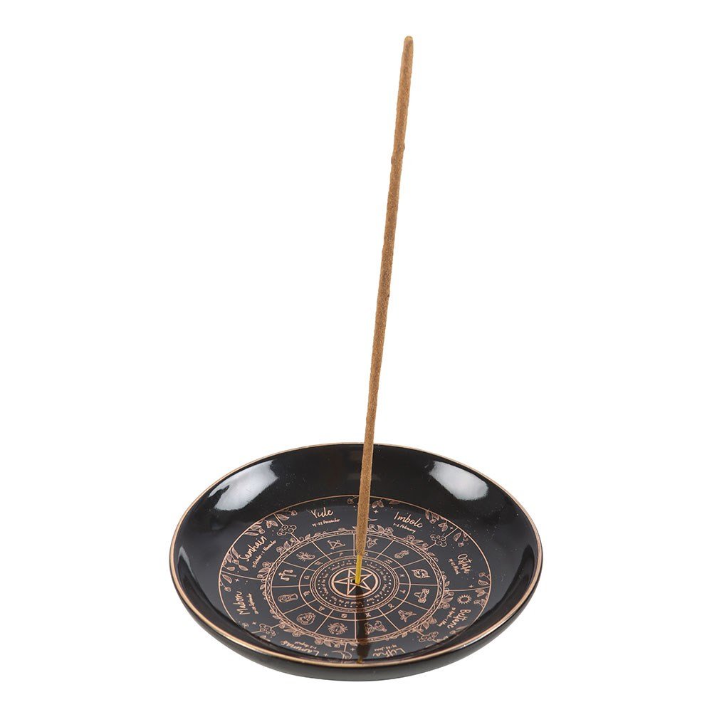 Something Different Wheel Of The Year Incense Holder - Black