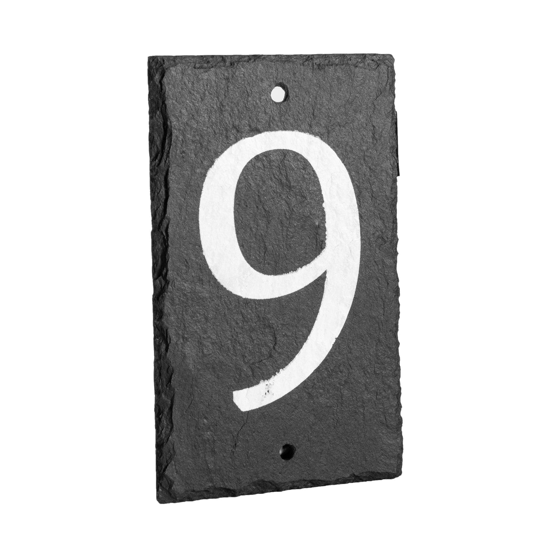 Nicola Spring Slate House Sign - Number 9