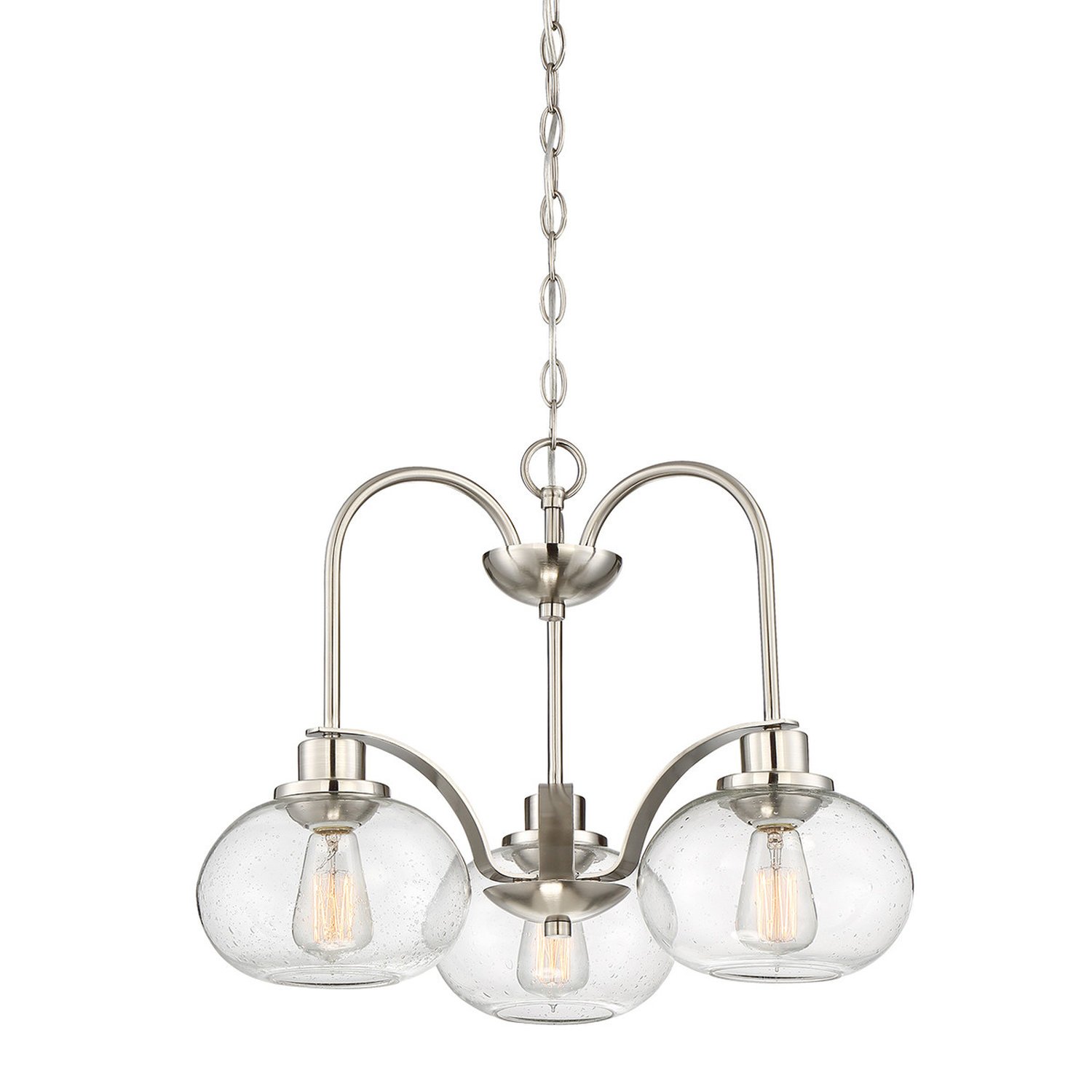 Elstead Trilogy 3 Arm Chandelier - Brushed Nickel