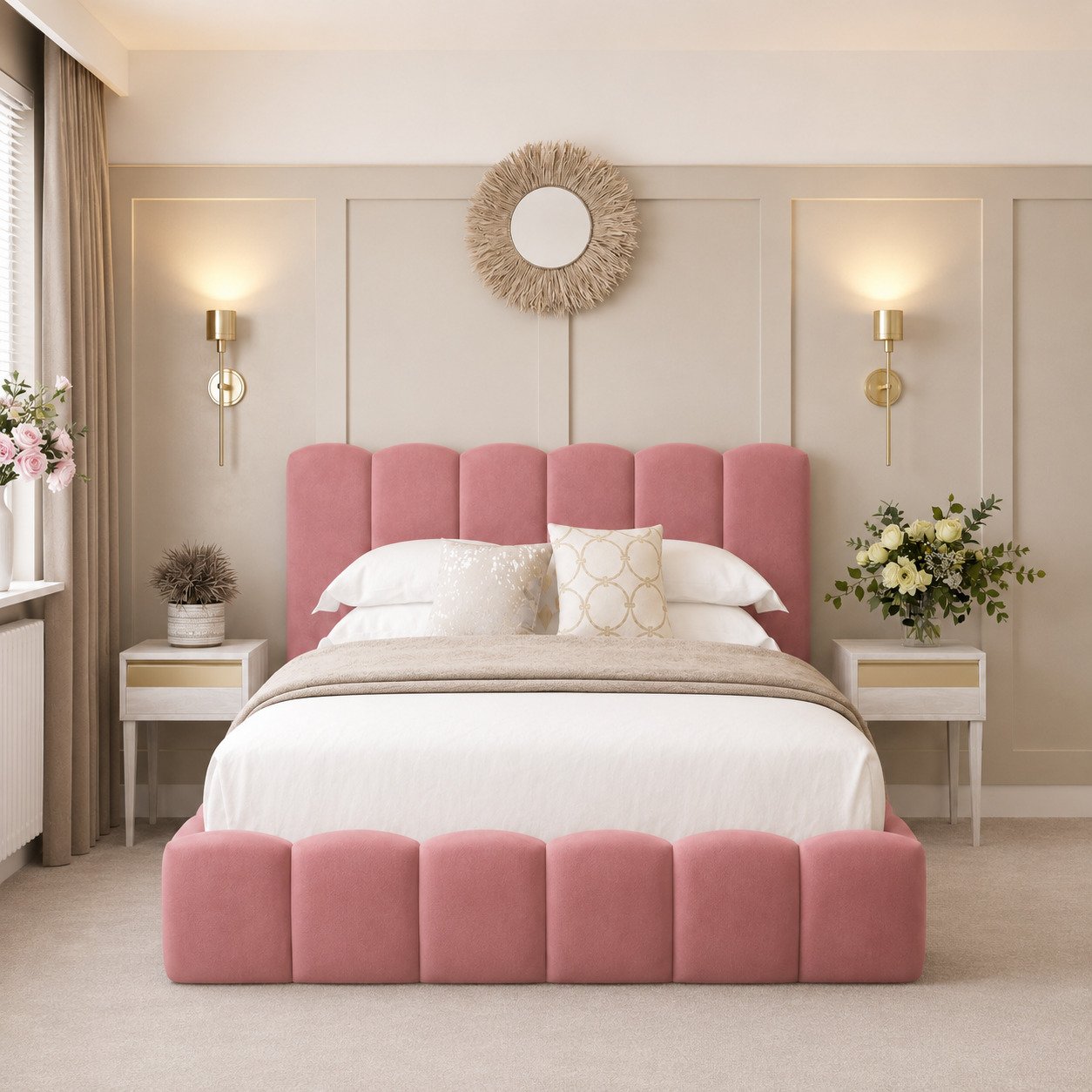 Bed Choices Mayfair Single Ottoman Bed Frame With 54" Headboard - Pink