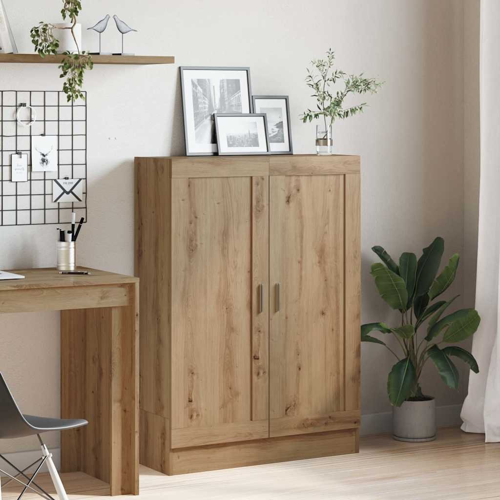 Walplus Engineered Wood Book Cabinet - Oak - 82.5 x 30.5 x 115 cm