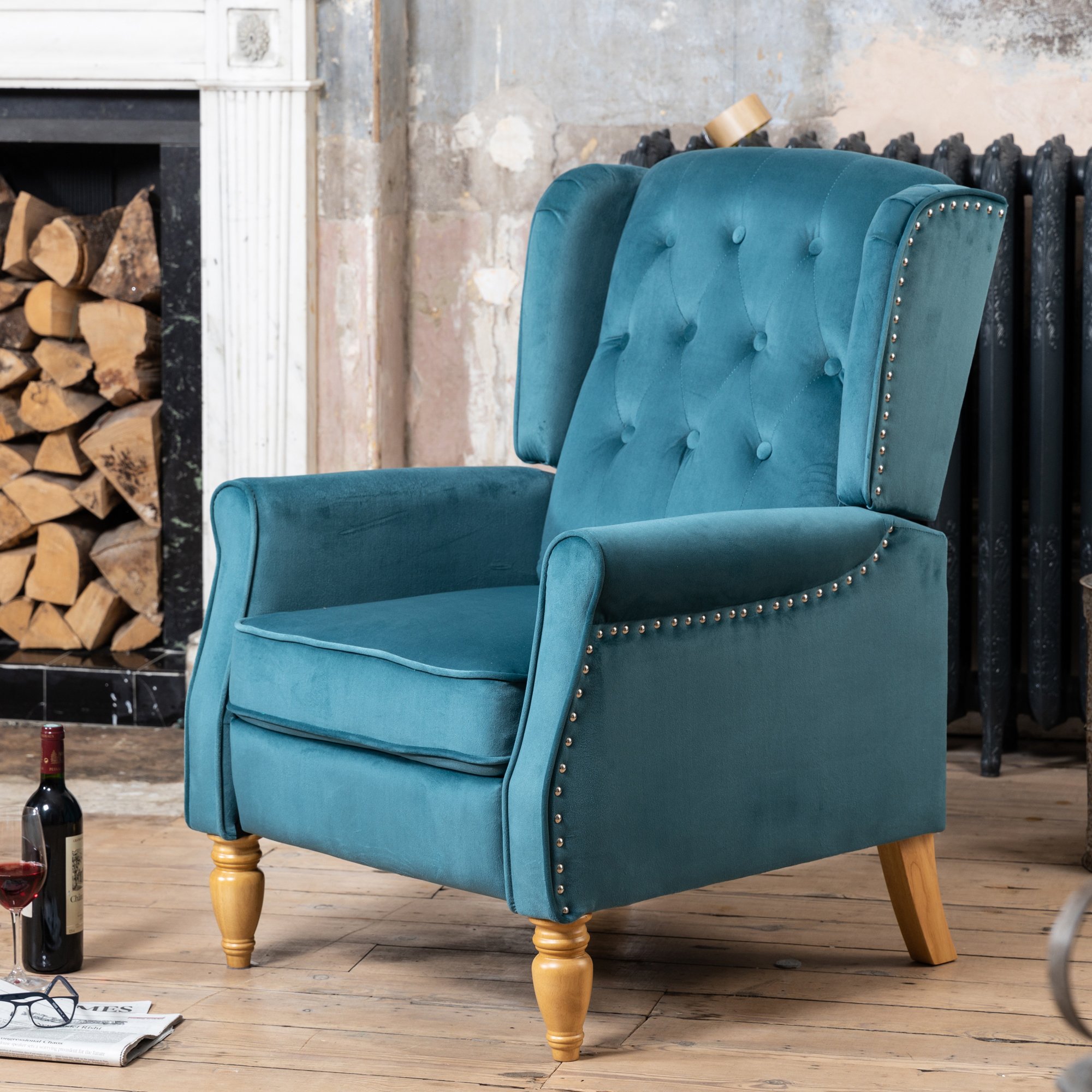 Artemis Home Annapoli Recliner Armchair - Teal