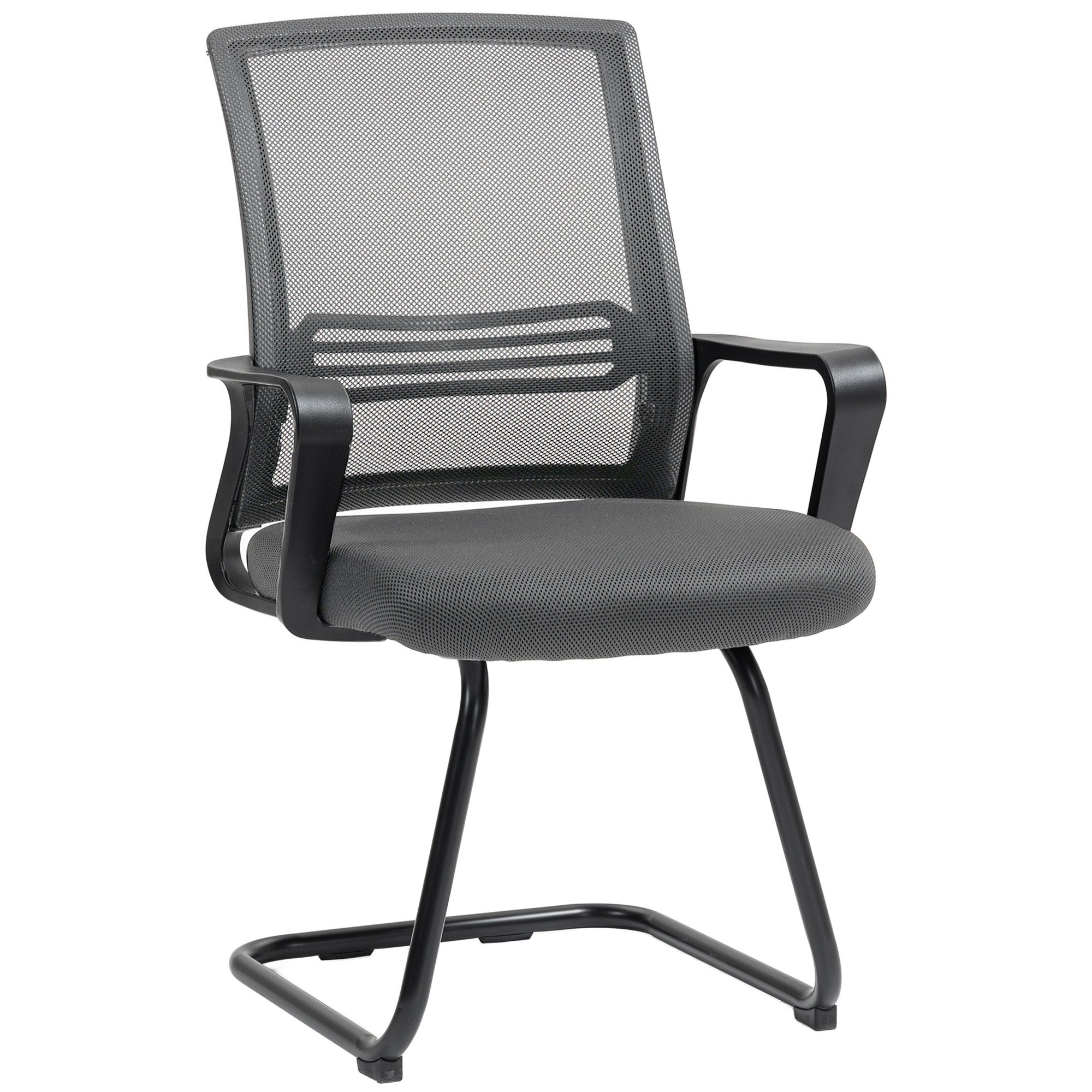 HOMCOM No Wheels Ergonomic Desk Chair - Dark Grey