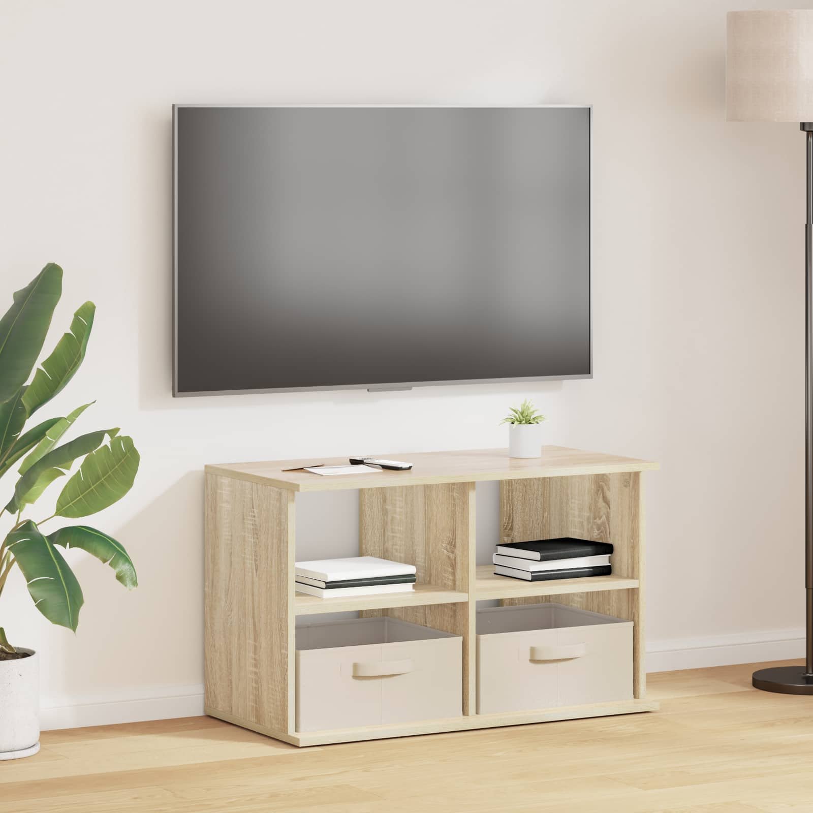 Walplus Drawer TV Stand - Sonoma Oak - 79 x 40 x 48 cm