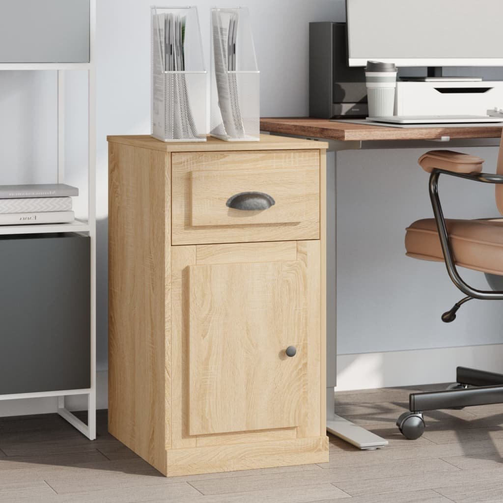 Walplus Engineered Wood 1 Drawer Cabinet - Light Oak - 40 x 50 x 75 cm