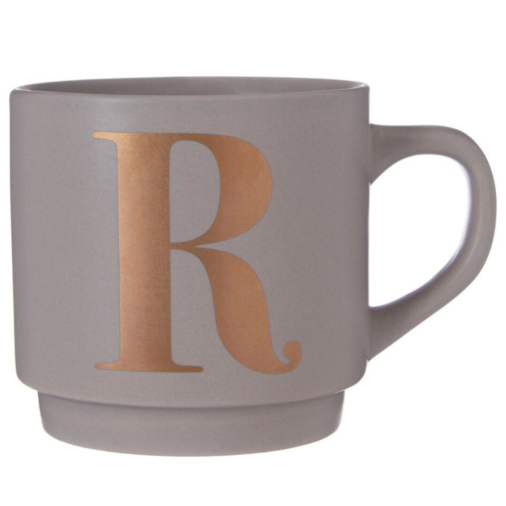 Orsina Signet R Monogram Mug – Grey