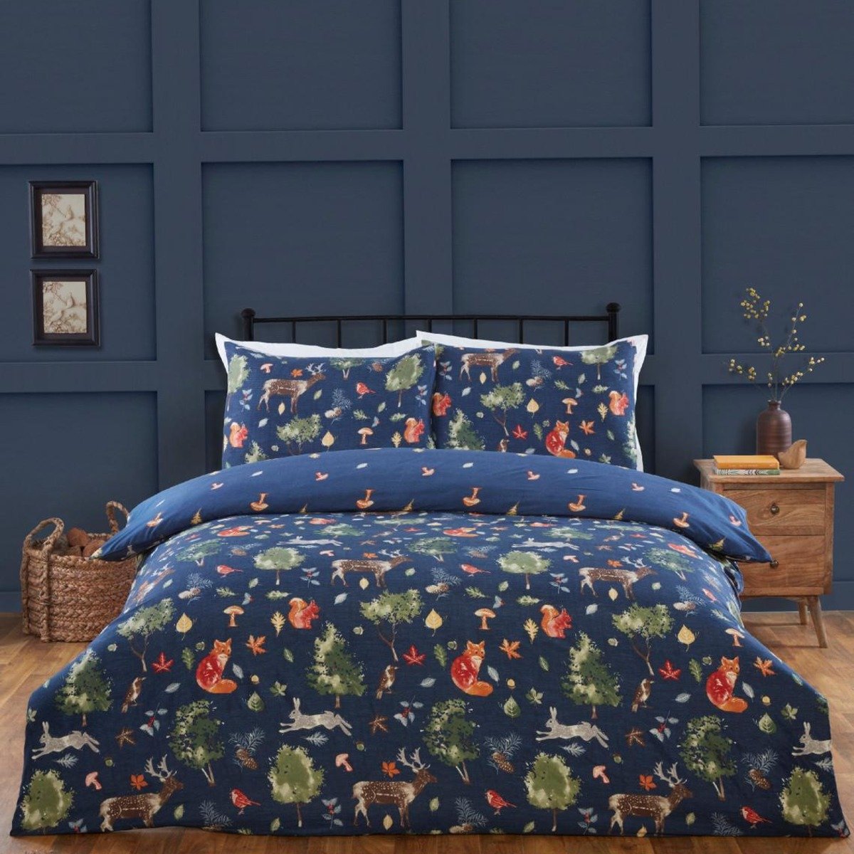 Rapport Autumn Forest Navy Duvet Cover Set - Double