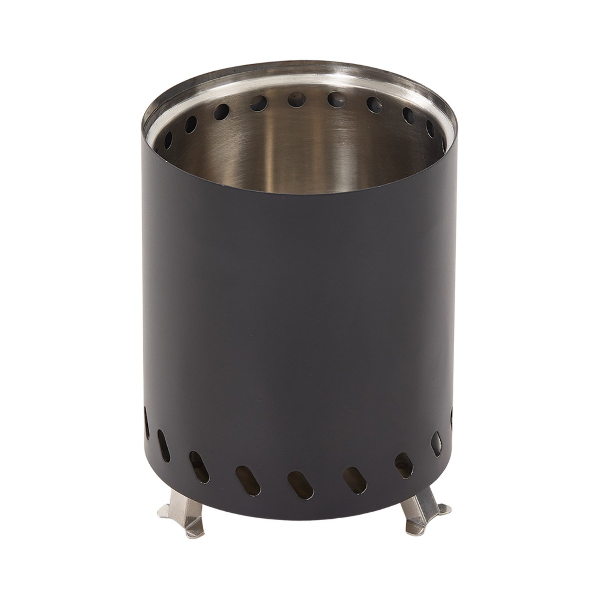 Living and Home Portable Stainless Steel Fire Pit - Black