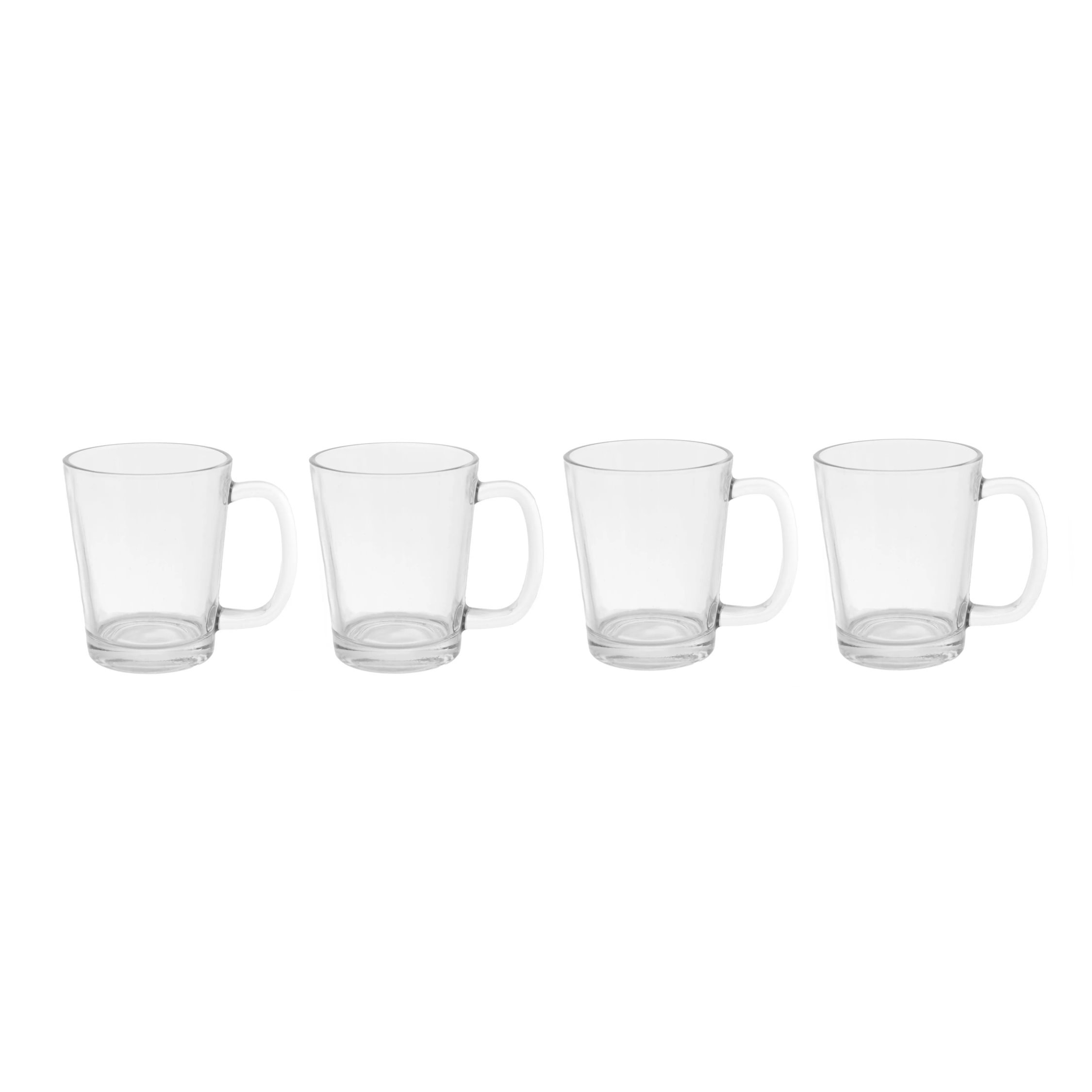 Orsina Torta Glass Mug Set of 4 – Clear