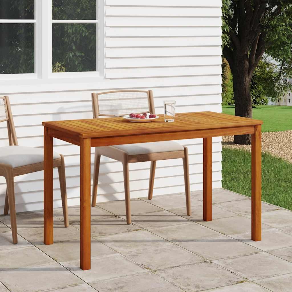 Walplus Solid Acacia Wood Garden Table - Brown - 110 x 55 x 67 cm