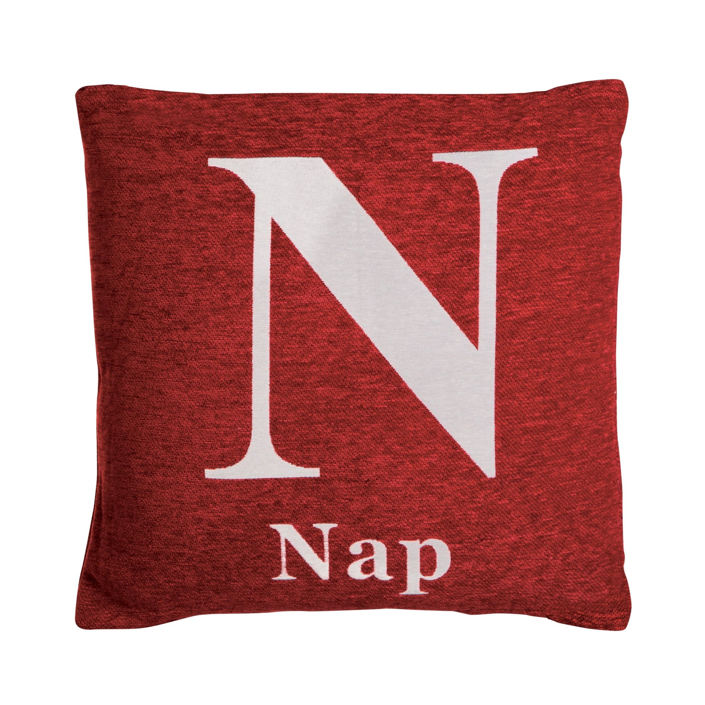 Orsina Words Nap Square Cushion – Red