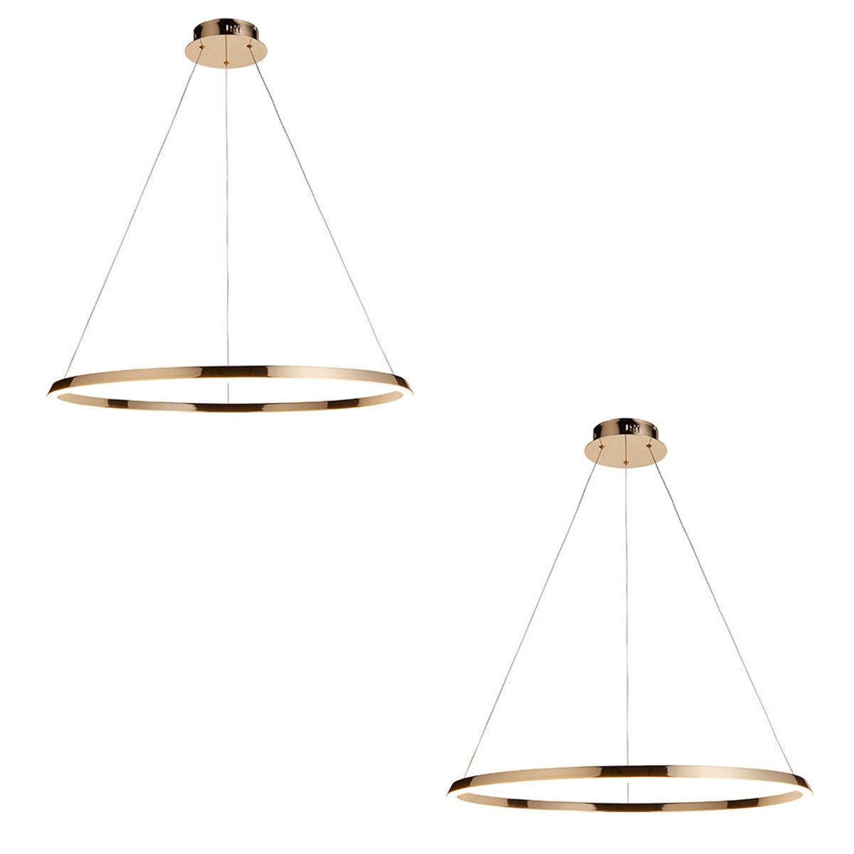 Loops Direct Set of 2 LED Pendant Light - French Gold