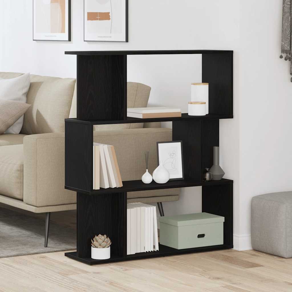 Walplus Engineered Wood Bookcase - Dark Oak - 80 x 24 x 96 cm