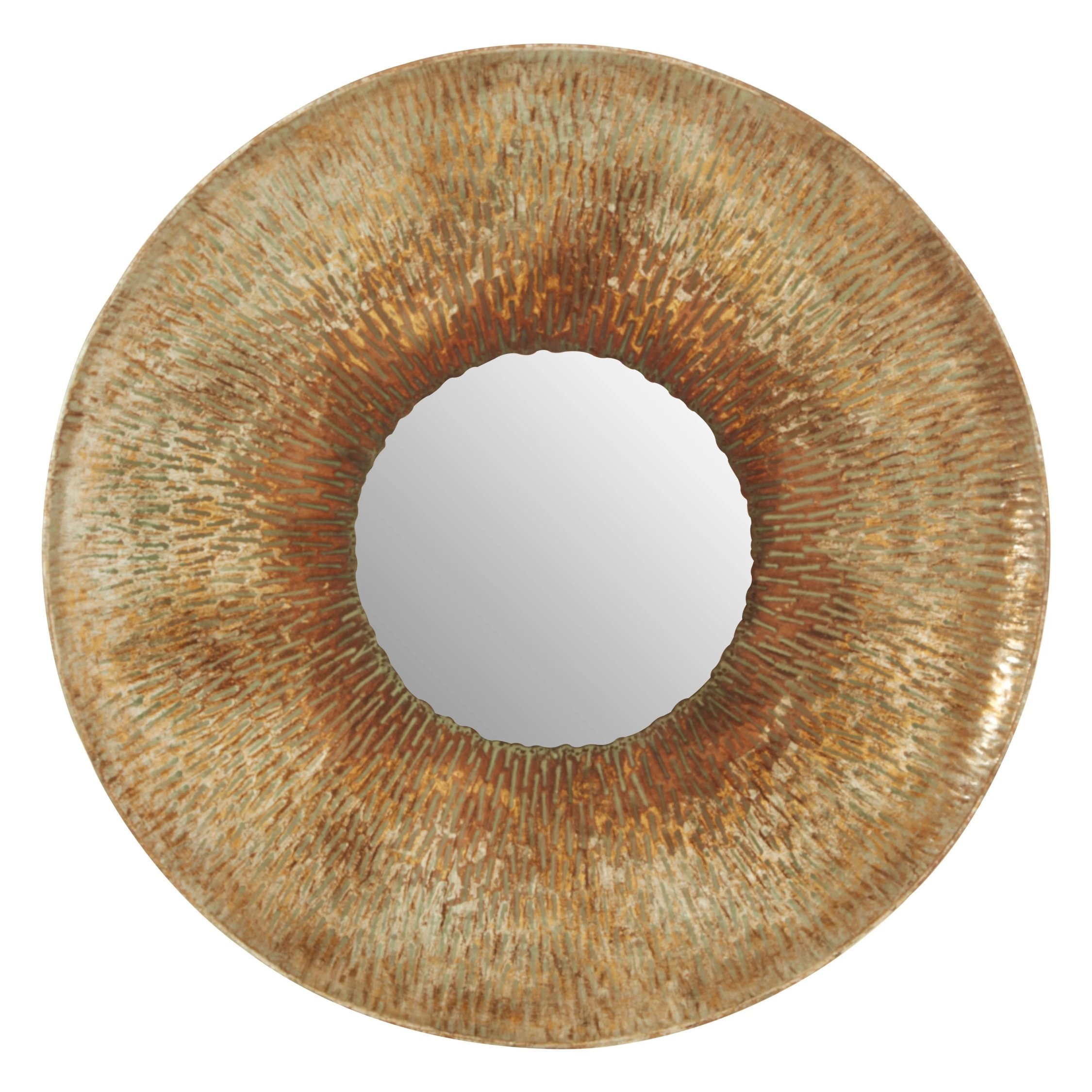 Orsina Faiza Medium Textured Wall Mirror – Gold