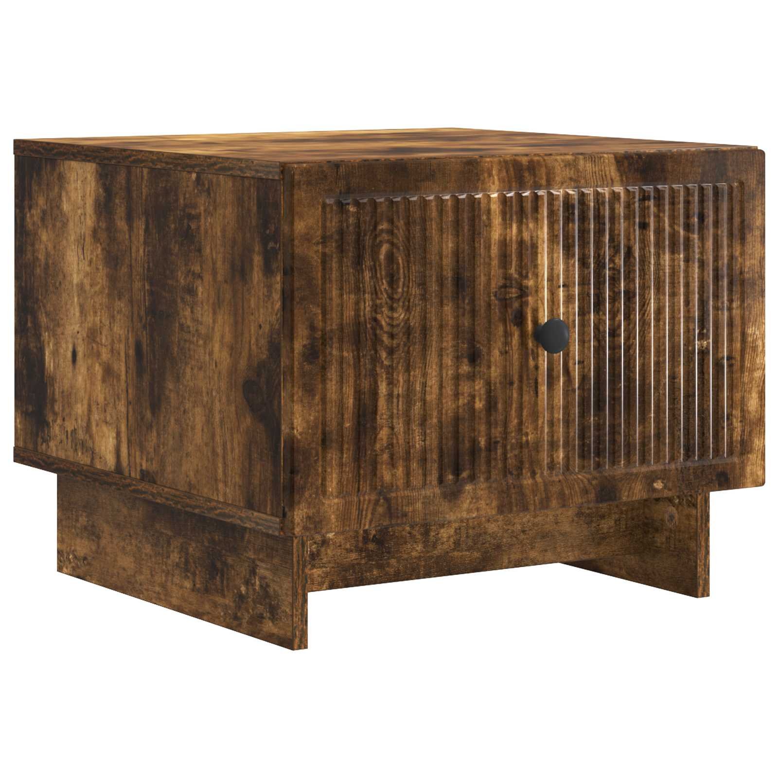 Walplus Engineered Wood Coffee Table - Smoked Oak - 49 x 50 x 40 cm
