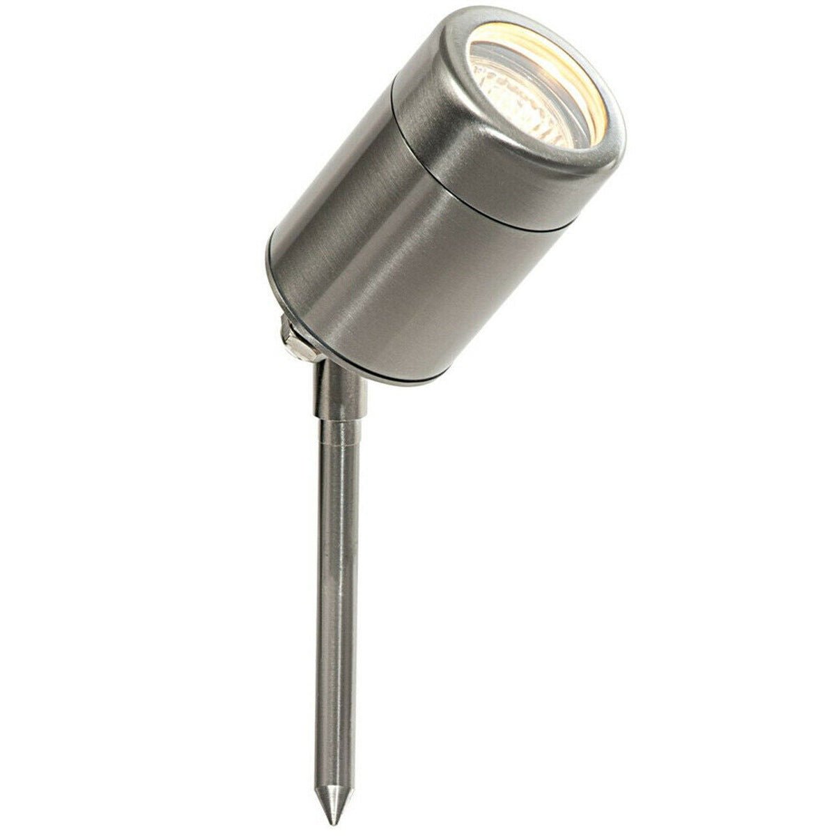 Loops Direct 6.3cm 316L Outdoor Ground Spike Lamp - Brushed Stainless