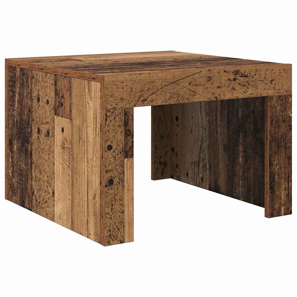 Walplus Engineered Wood Coffee Table - Dark Wood - 50 x 50 x 35 cm