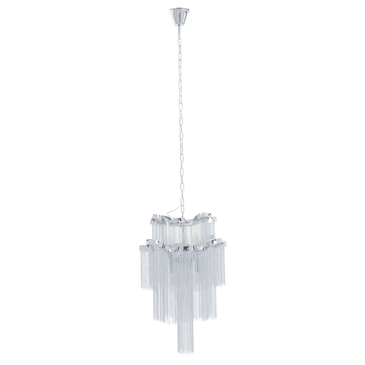 Orsina Lerici 2-Tier 6-Light Chain Pendant Light - Chrome