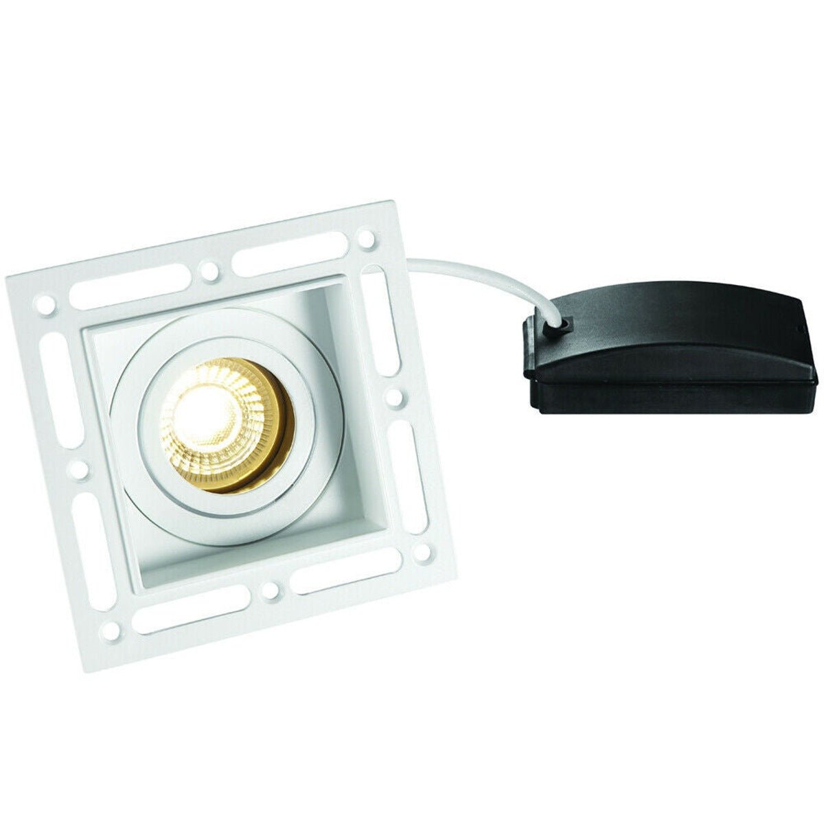 Loops Direct Die Cast Aluminium Trimless Square Downlight - Matt White