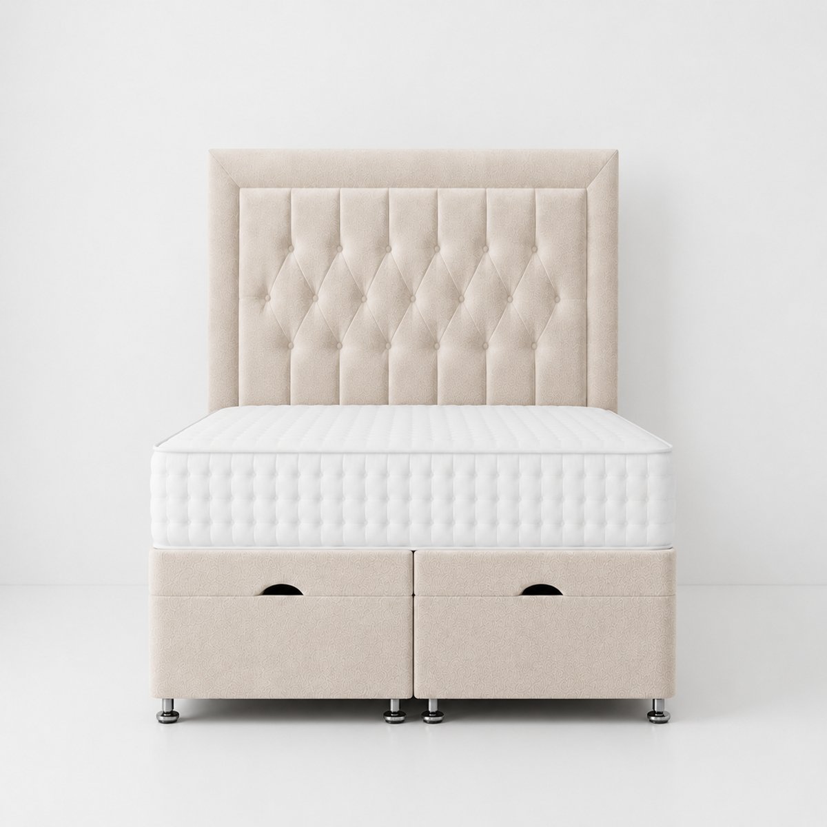 Comfy Deluxe  Cassie 6ft Superking  End Lift Ottoman Bed Set - Coffee