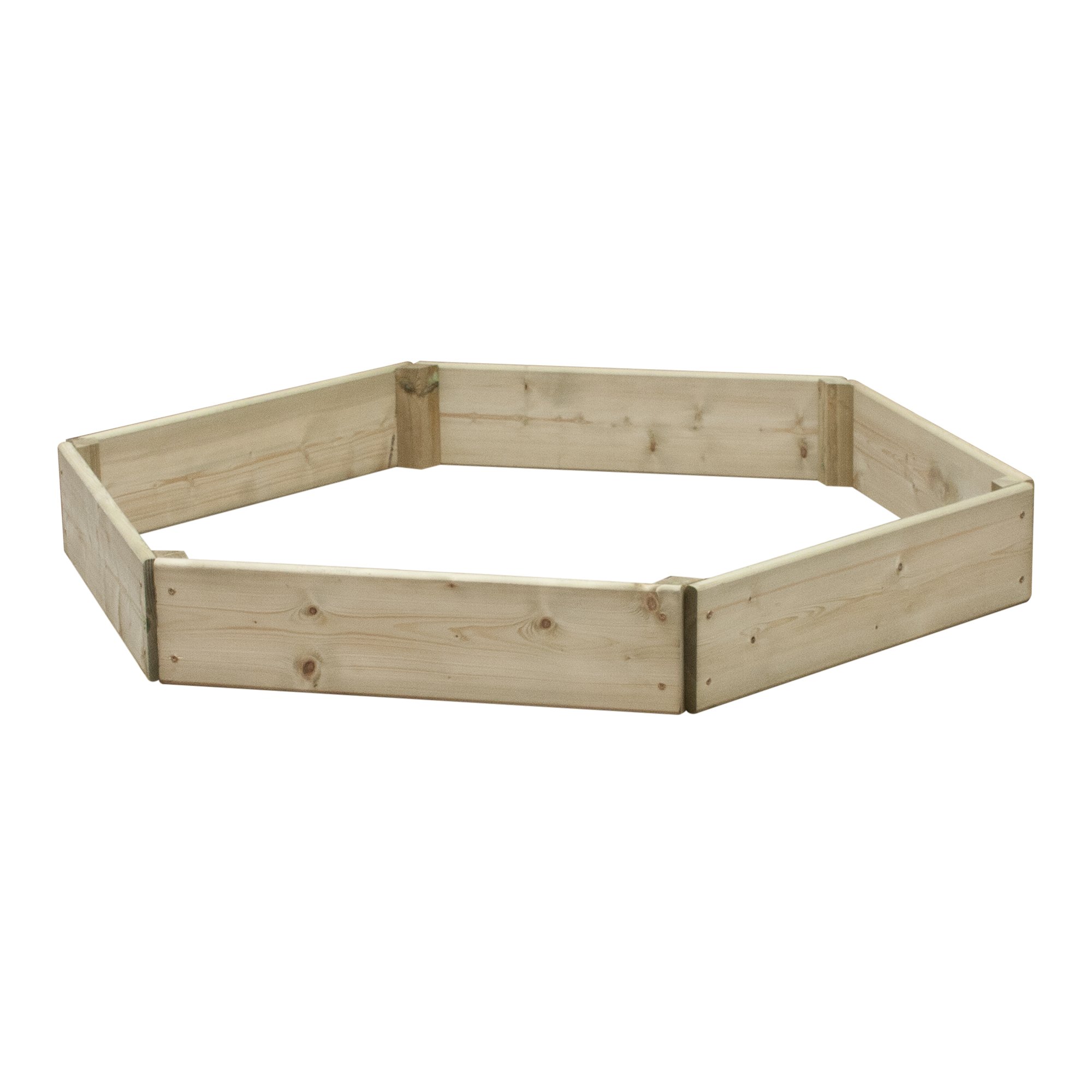 Greena Hexagonal Wooden Raised Bed 15 cm High, 60cm each side