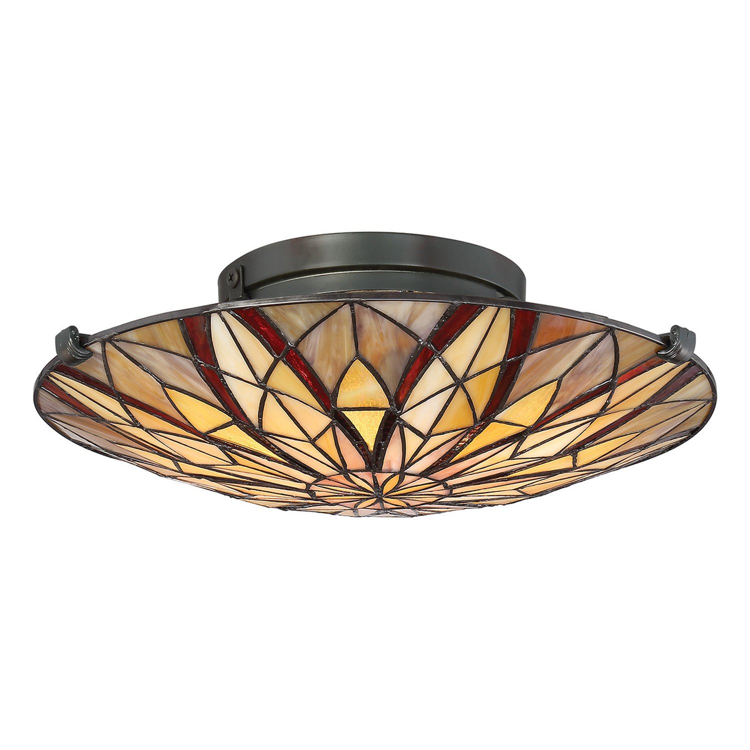 Elstead Victory Flush Ceiling Light - Valiant Bronze