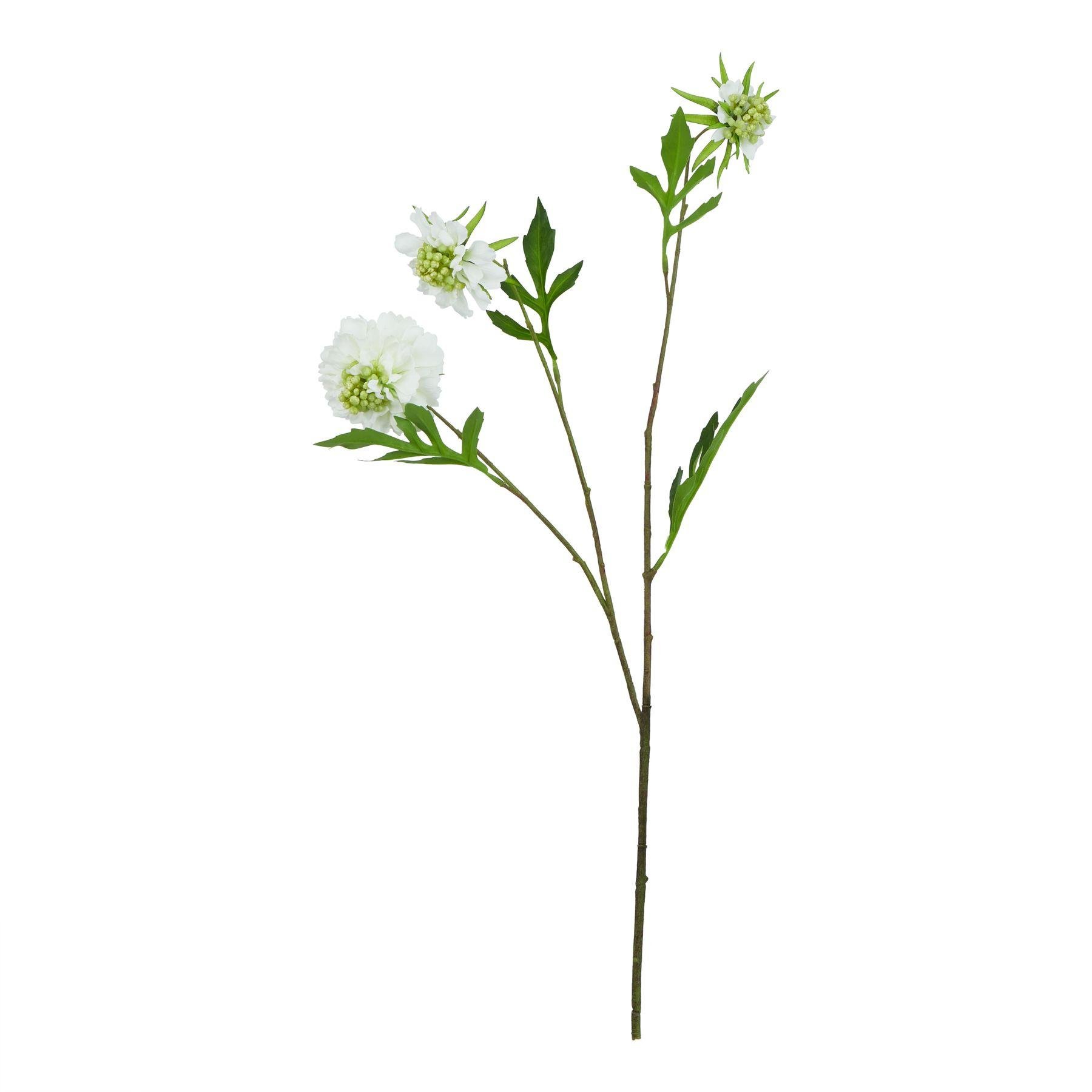 Hill Interiors The Natural Garden Scabious Stem Artificial Plant - White