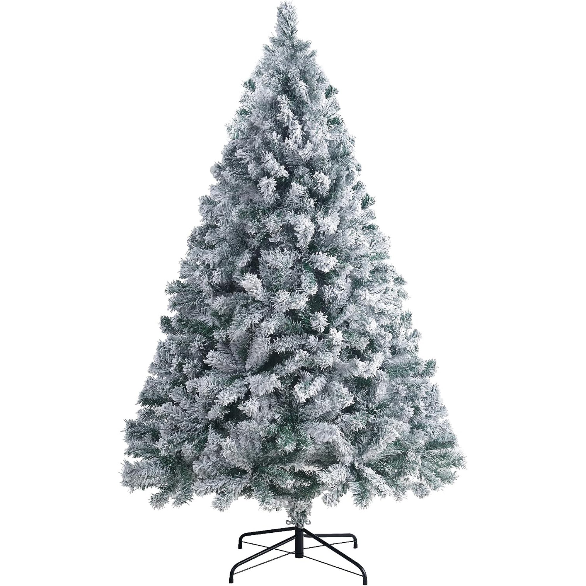 My Christmas 7ft Snow Flocked Artificial Christmas Tree with 1284 Tips - White