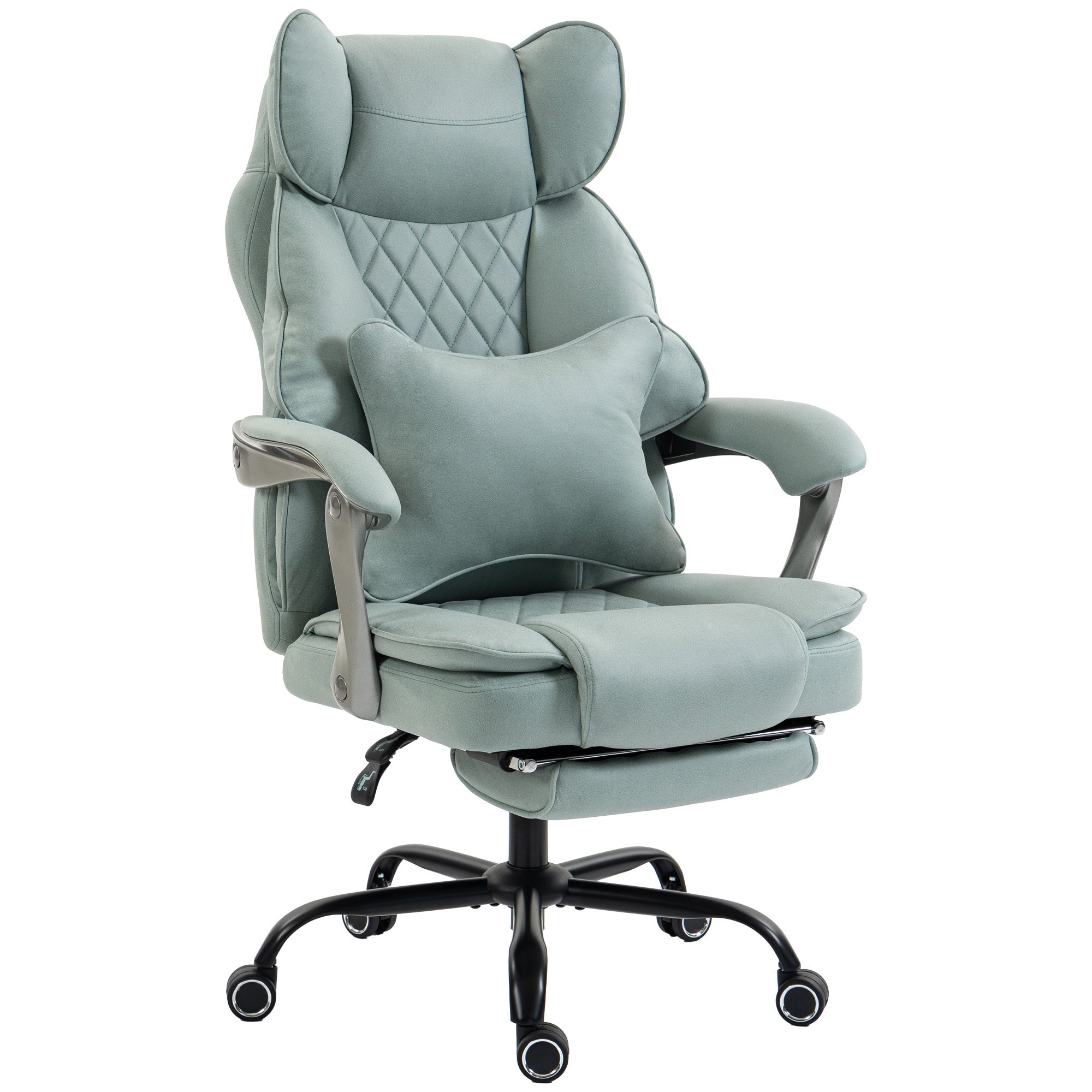 HOMCOM 180kg Big and Tall Leathaire Desk Chair - Blue