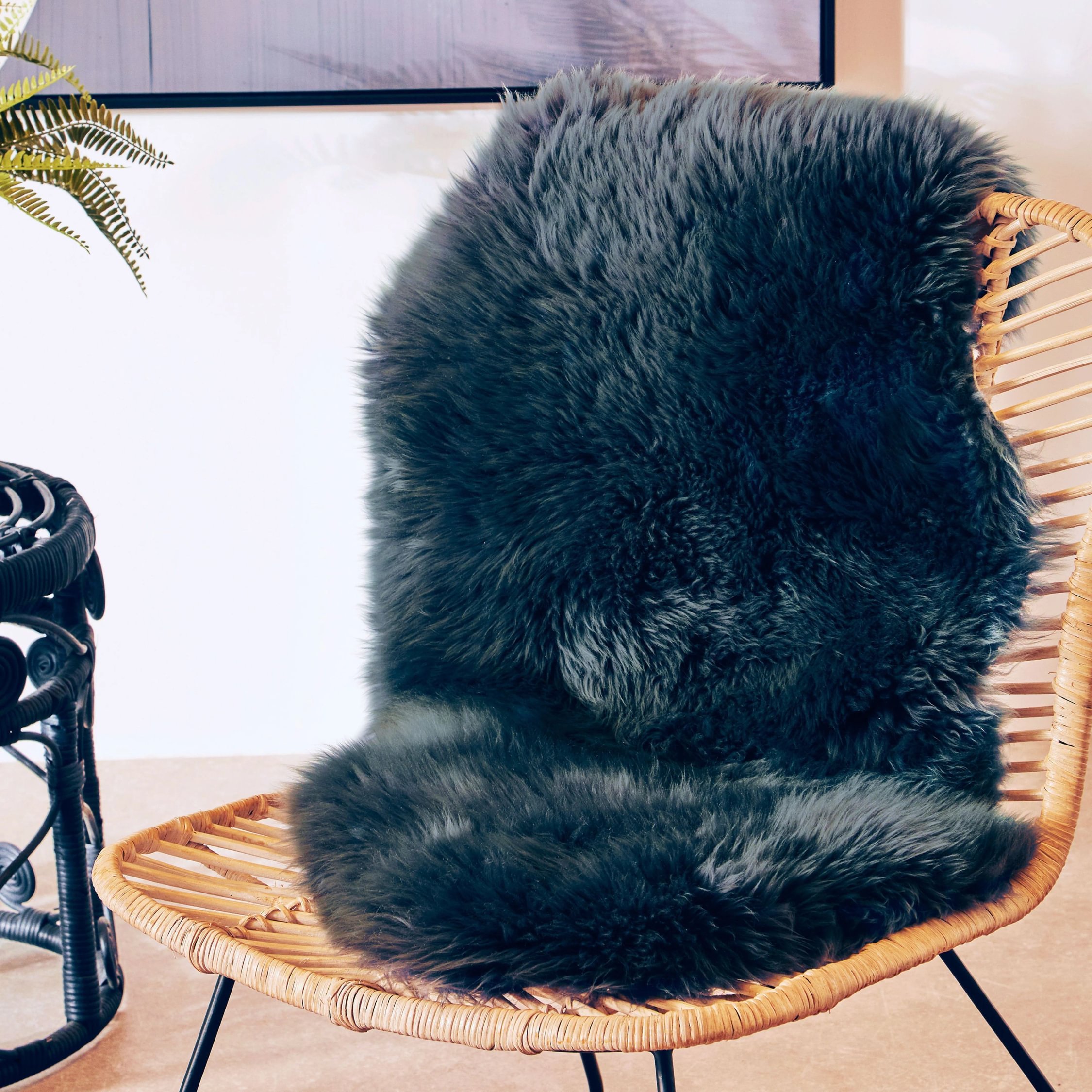 Orsina Gunmetal Bosie Sheepskin Rug - 60 x 90cm