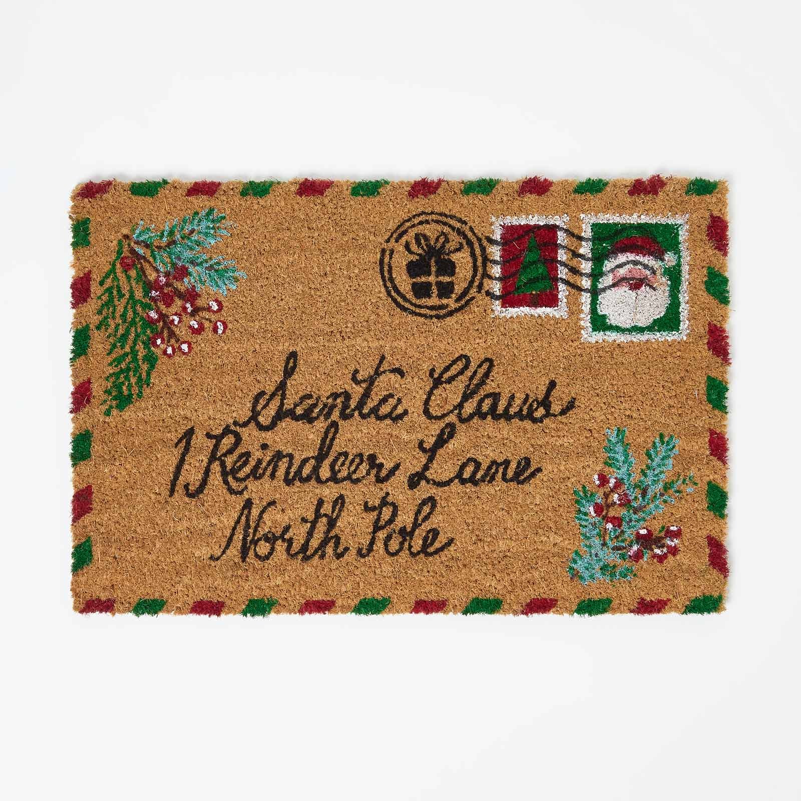 Homescapes Christmas Letter to Santa Doormat – Coir – 40 x 60 cm