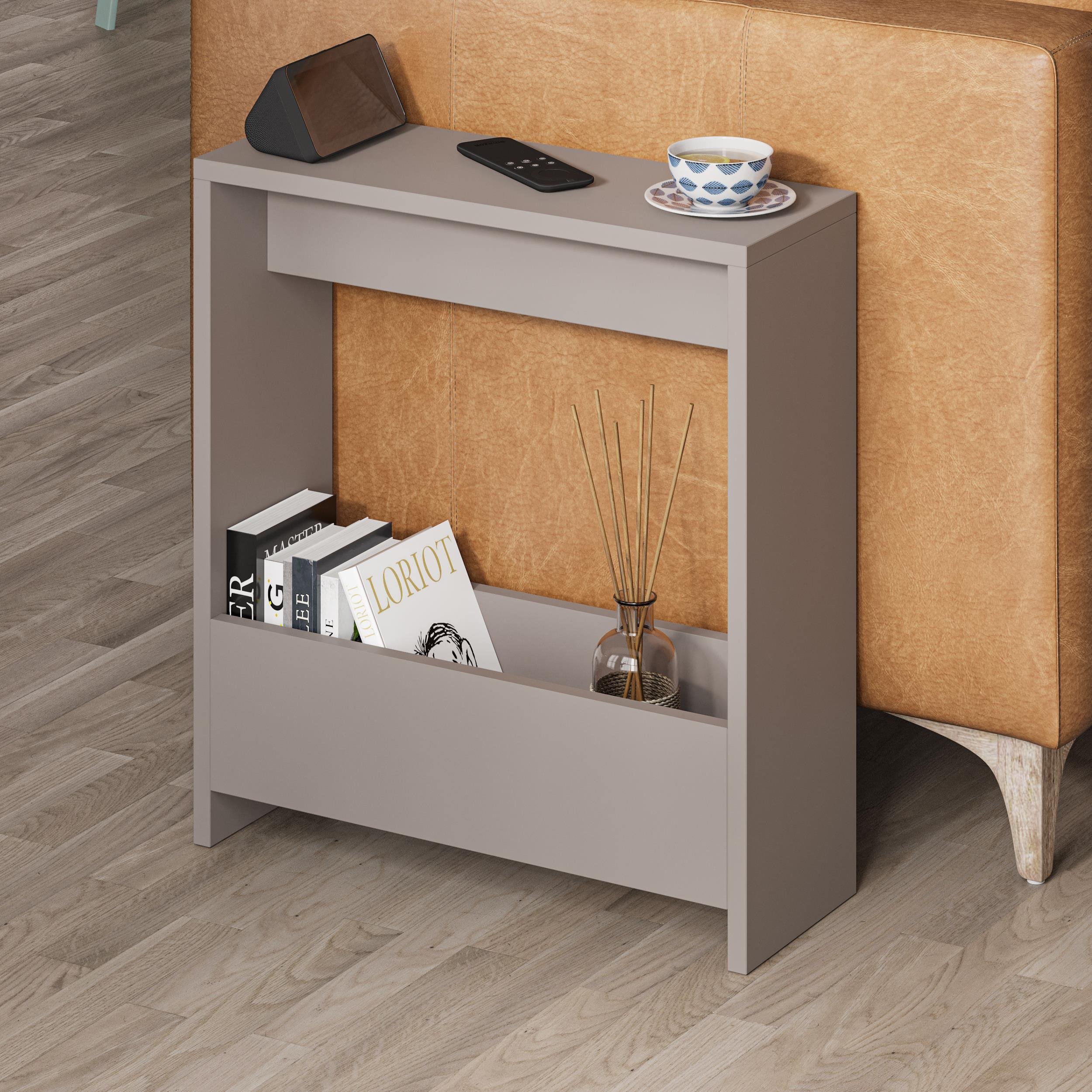 Decortie Simpi Melamine-Coated Particleboard Side Table - Mocha