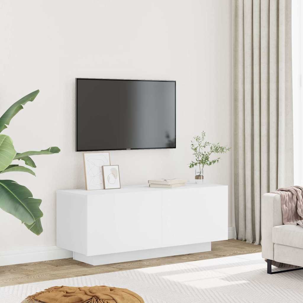 Walplus Engineered Wood TV Cabinet - White - 100 x 35 x 40 cm