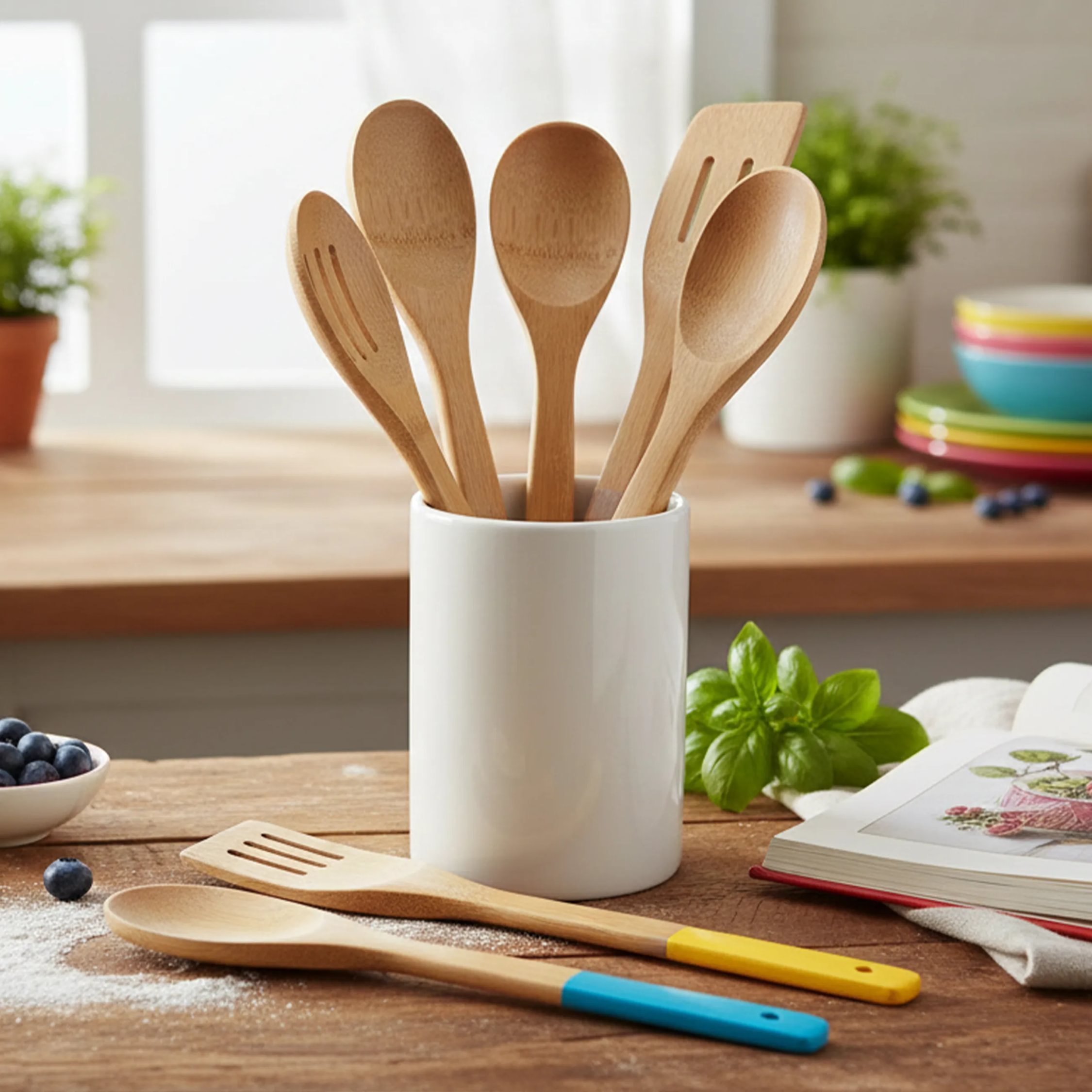 Orsina Aleki 5 Piece Bamboo Kitchen Utensil Set – Assorted