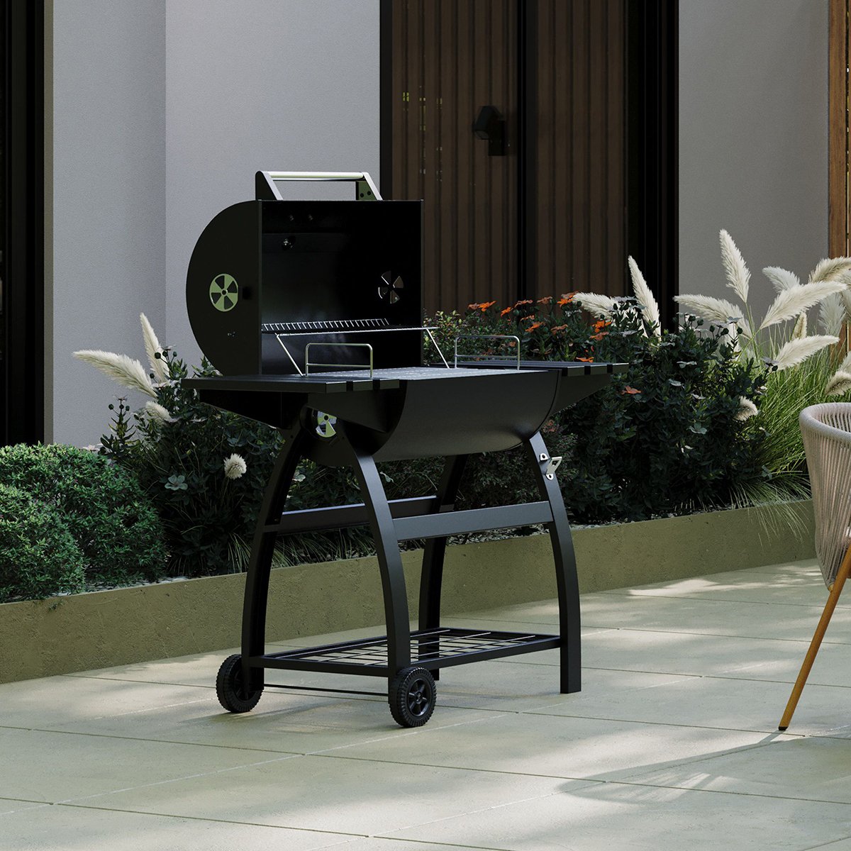 Charles Bentley Ottimo 415 Charcoal Barrel BBQ - Black