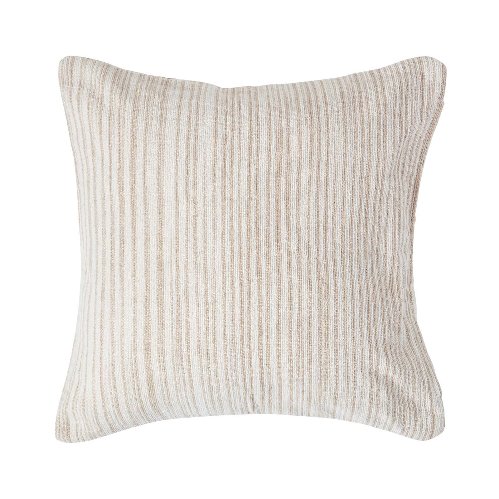 Homescapes Beige Cotton Chenille Tie Dye Cushion Cover - 45 x 45 cm