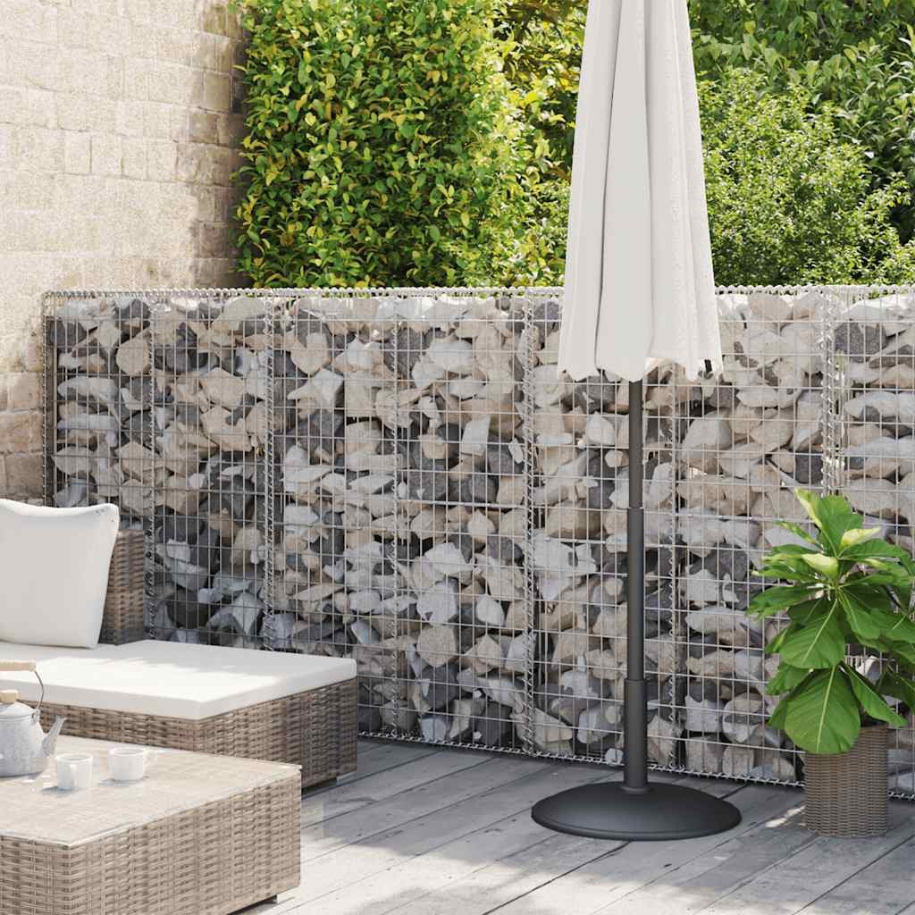 Walplus Galvanised Steel Gabion Basket - Silver - 300 x 30 x 100 cm