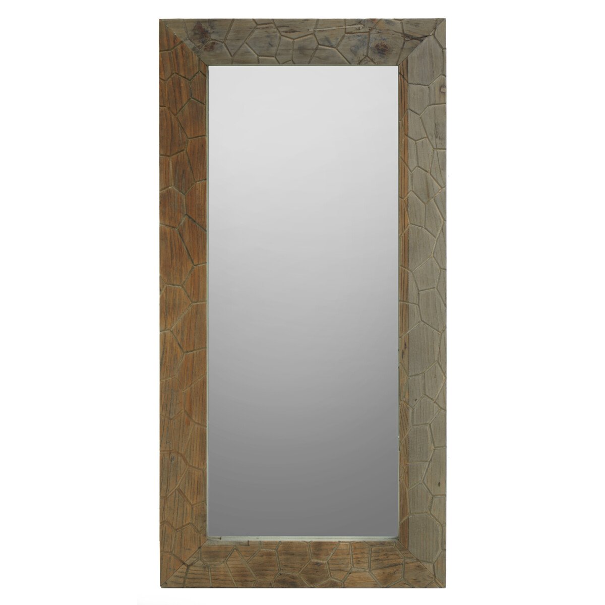 Orsina Malay Recycled Elm Wood Wall Mirror – Natural
