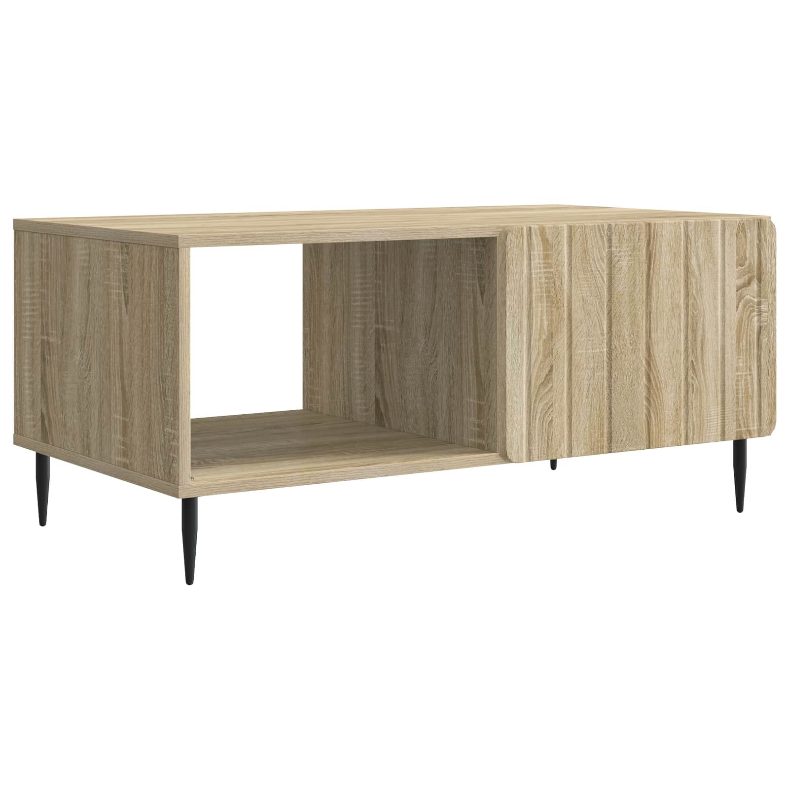 Walplus Coffee Table - Brown and Black - 90 x 50 x 40 cm