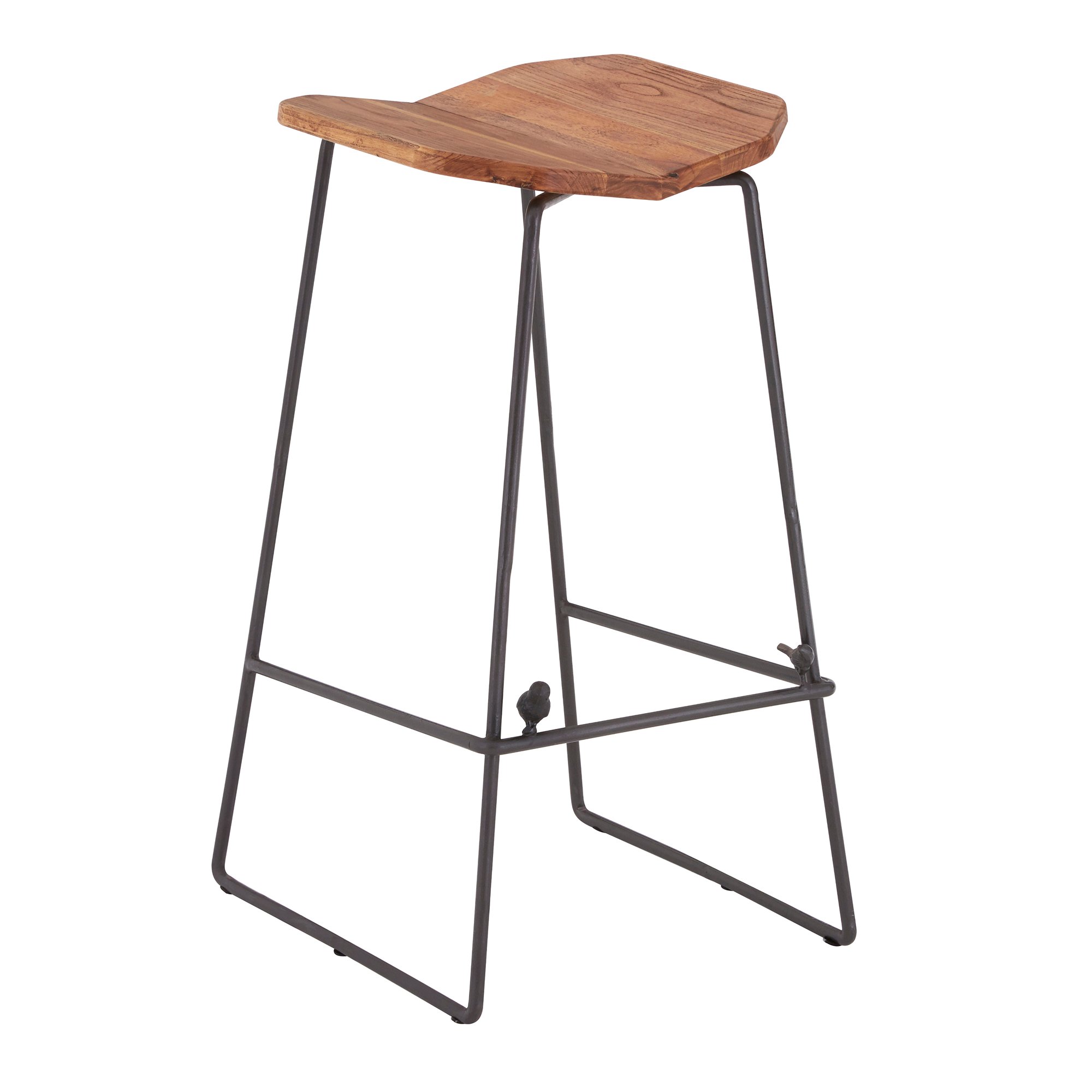 Orsina New Foundry Elm Wood Bar Stool – Natural and Black
