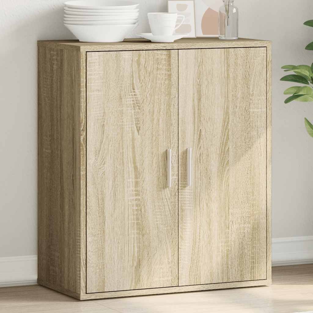 Walplus Engineered Wood Buffet Sideboard - Sonoma Oak - 79 x 38 x 80 cm